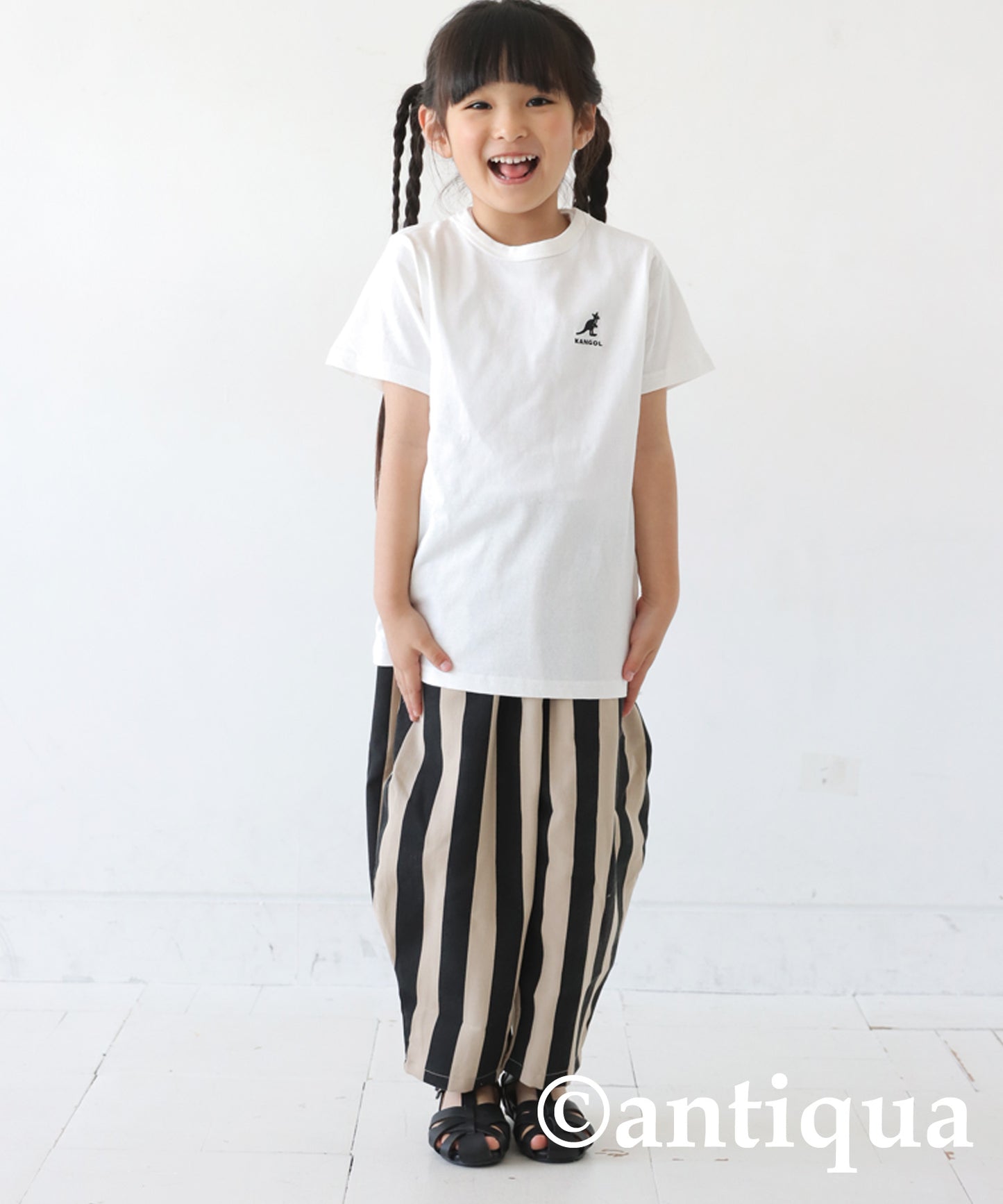 Stripe Pattern Balloon Pants Kids