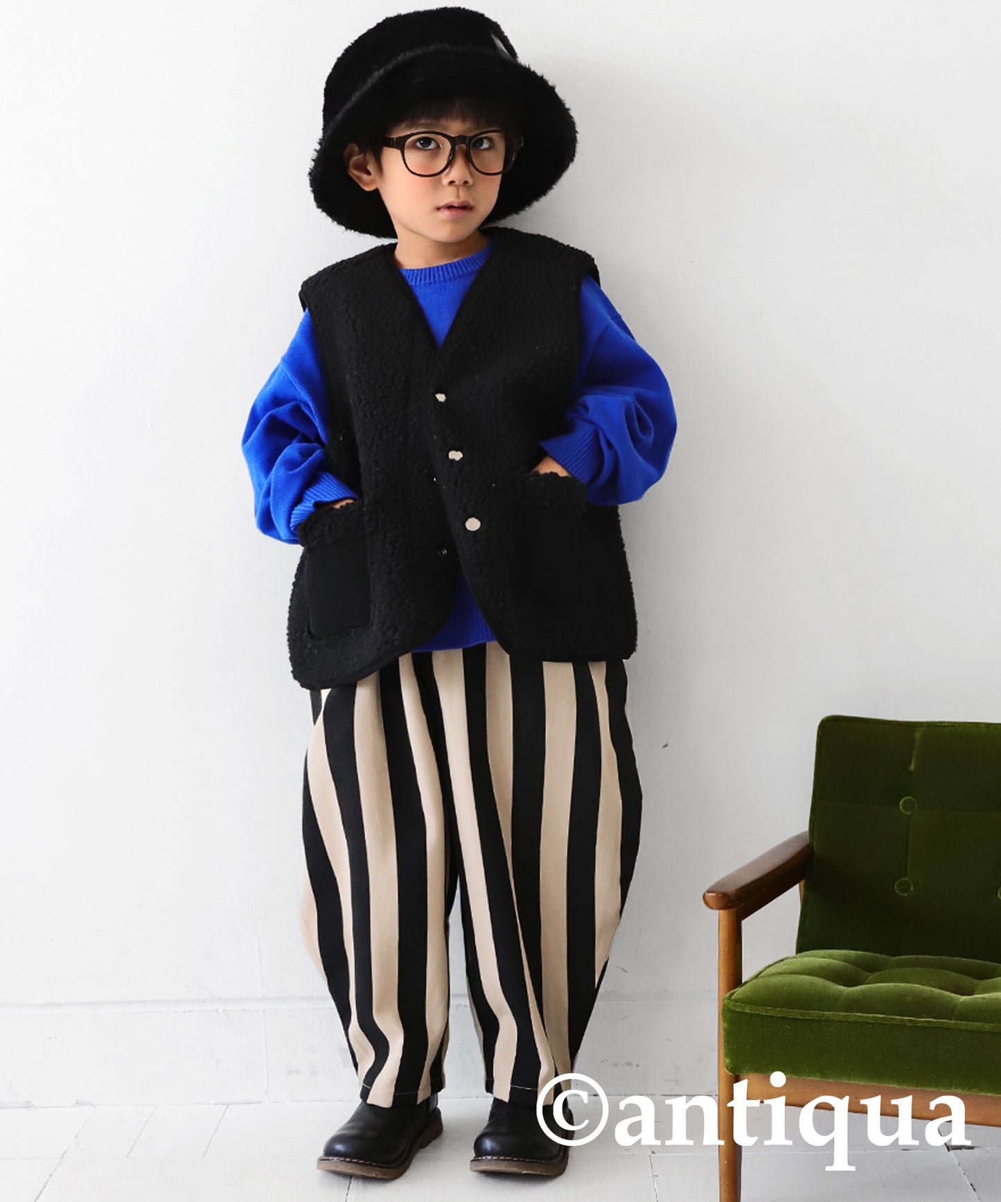 Stripe Pattern Balloon Pants Kids