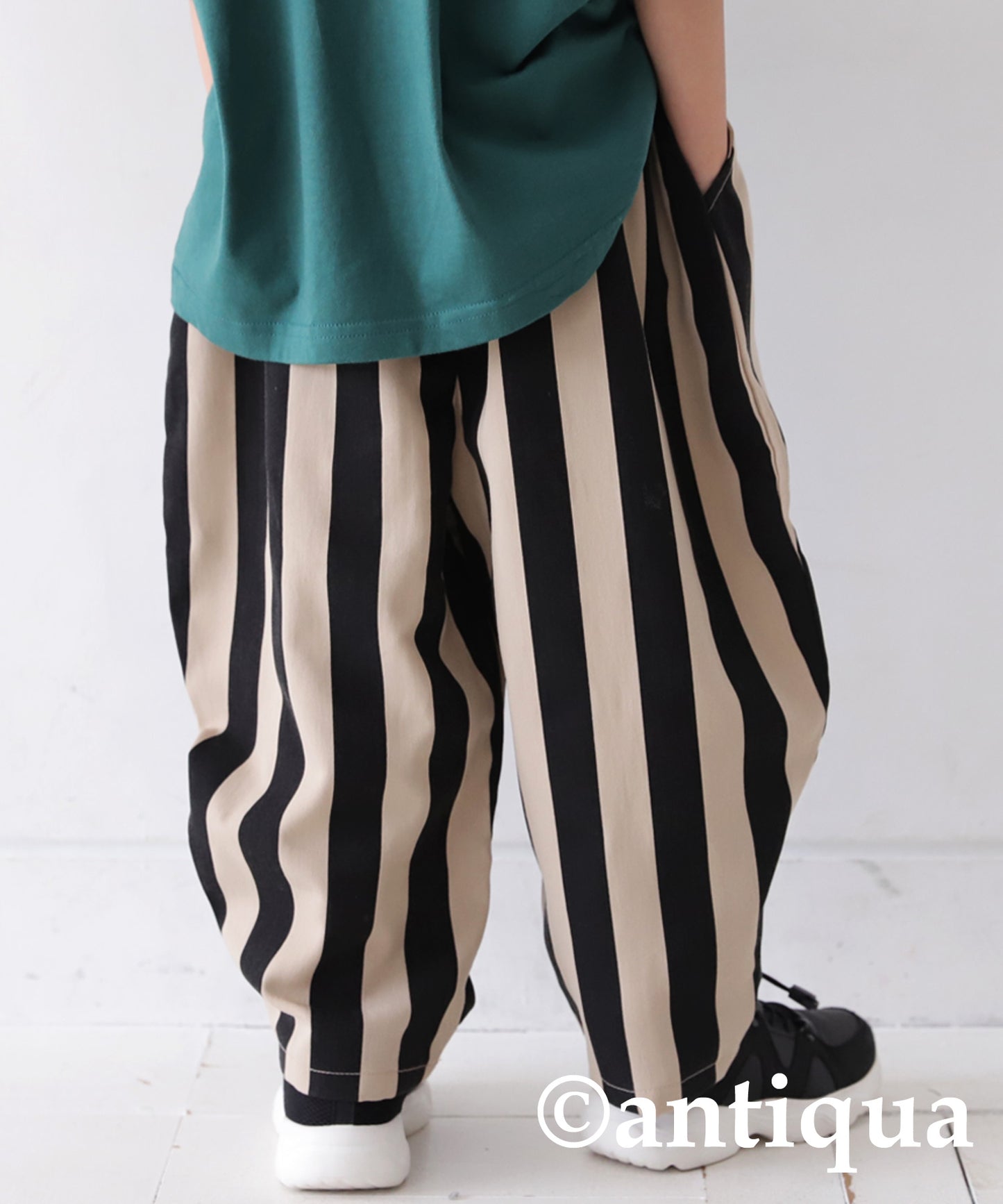 Stripe Pattern Balloon Pants Kids