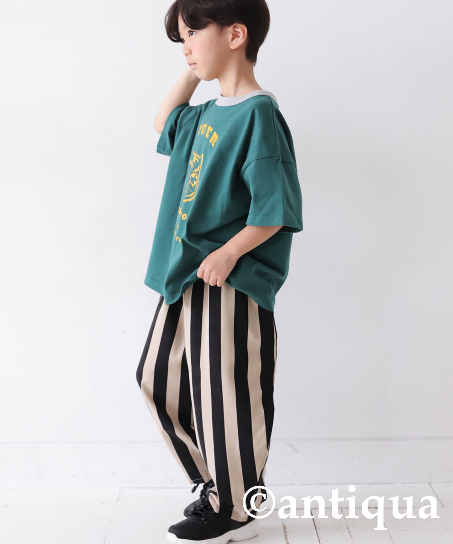 Stripe Pattern Balloon Pants Kids