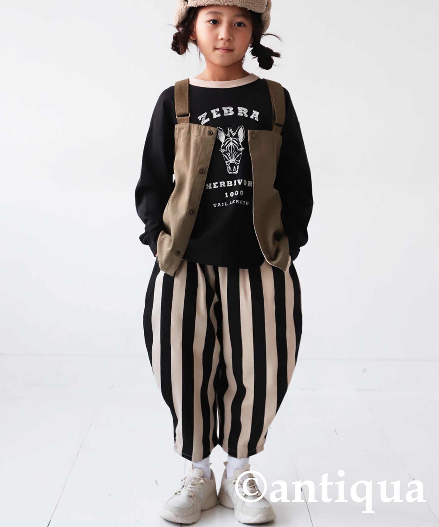 Stripe Pattern Balloon Pants Kids