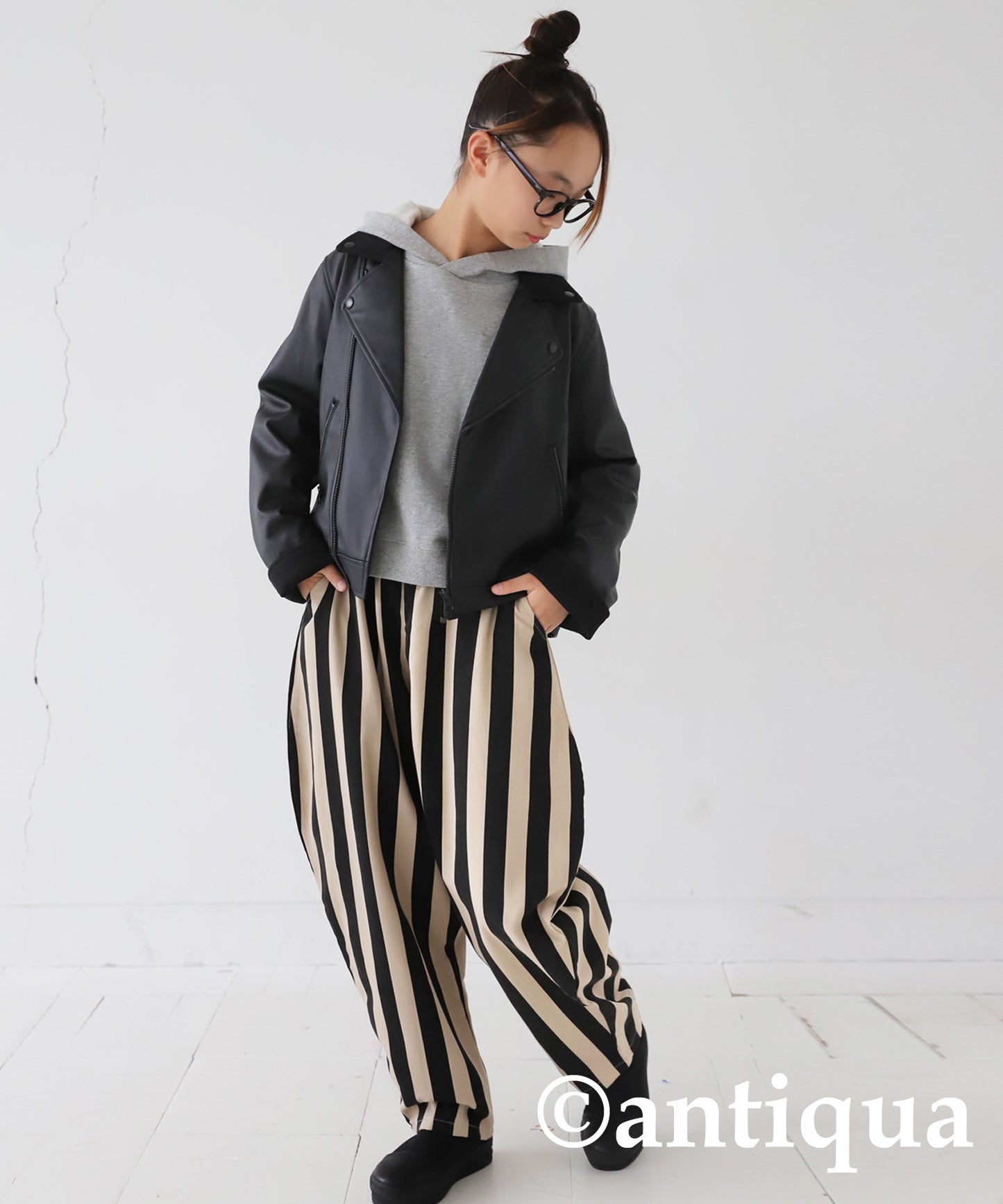 Striped Pattern Balloon Pants Junior