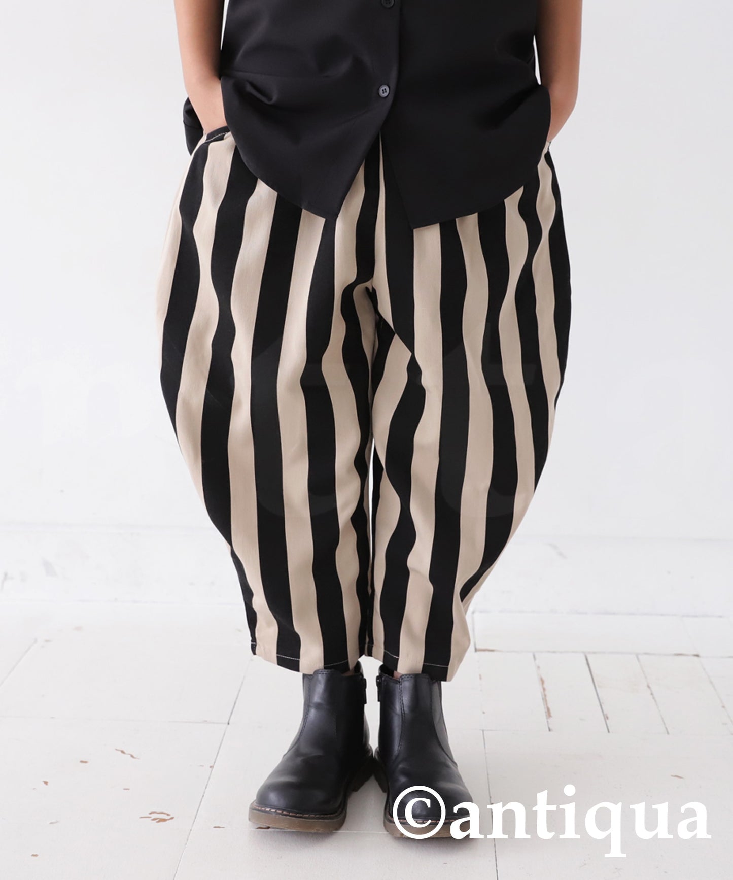 Striped Pattern Balloon Pants Junior