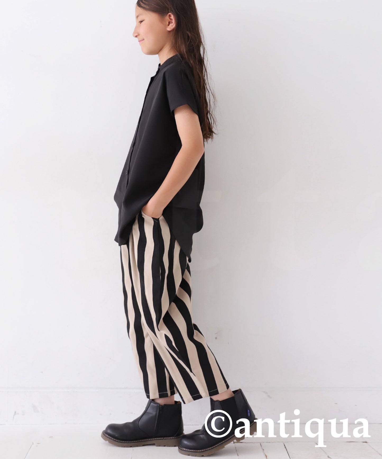 Striped Pattern Balloon Pants Junior