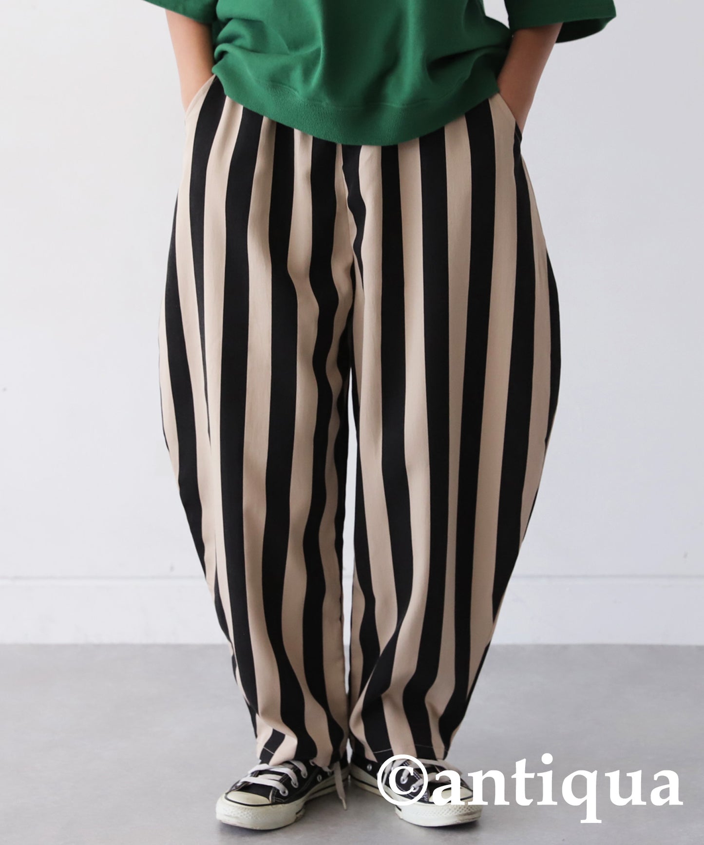 Striped Pattern Balloon Pants Junior