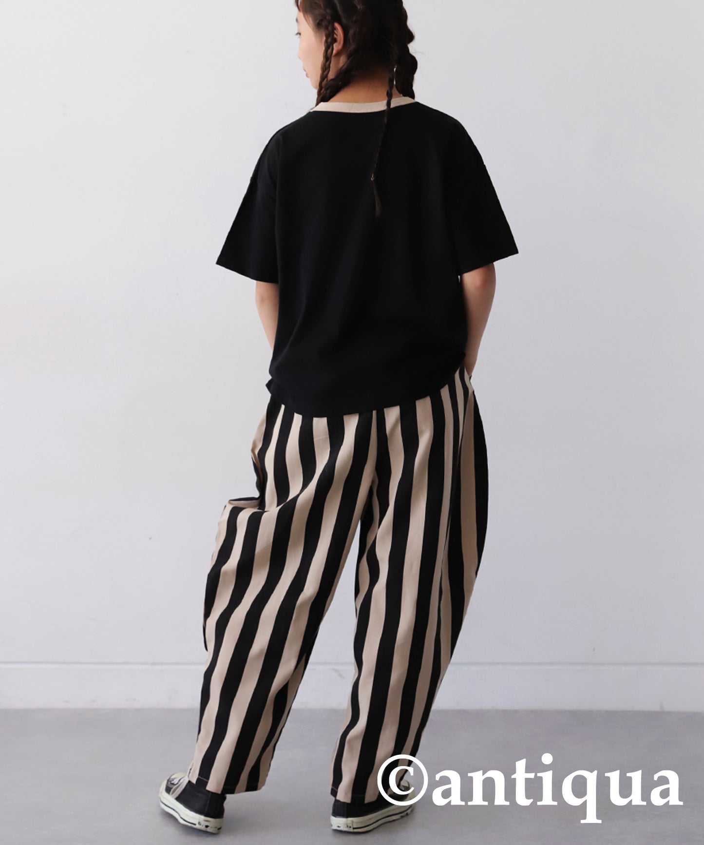 Striped Pattern Balloon Pants Junior