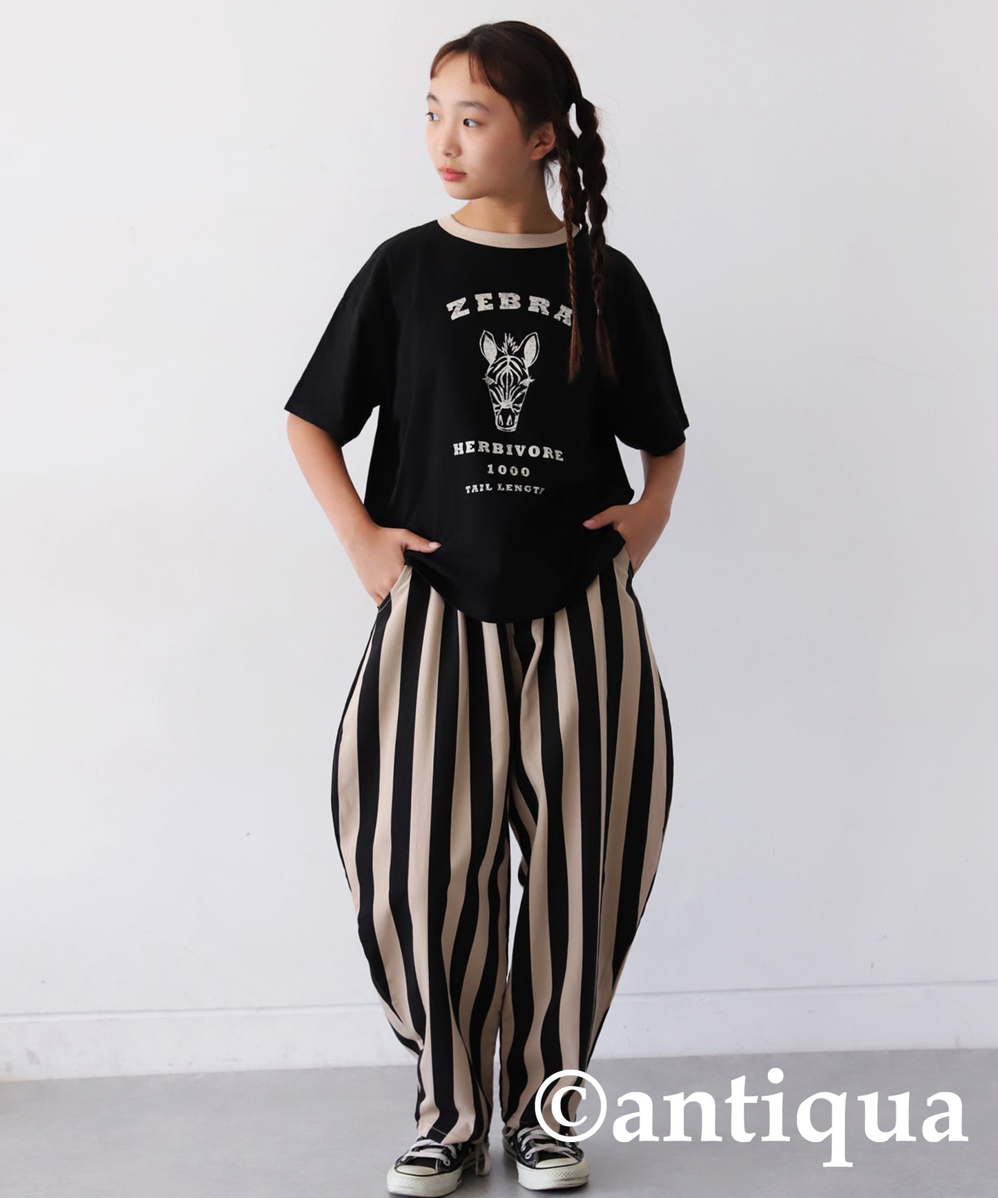 Striped Pattern Balloon Pants Junior