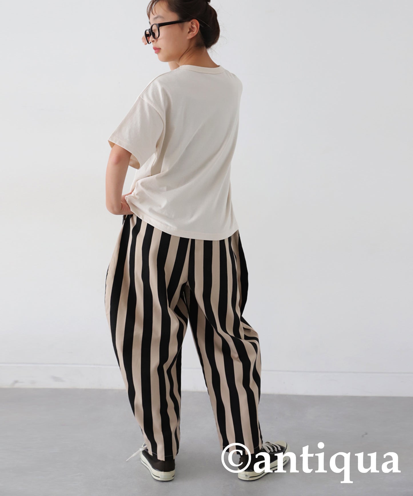 Striped Pattern Balloon Pants Junior