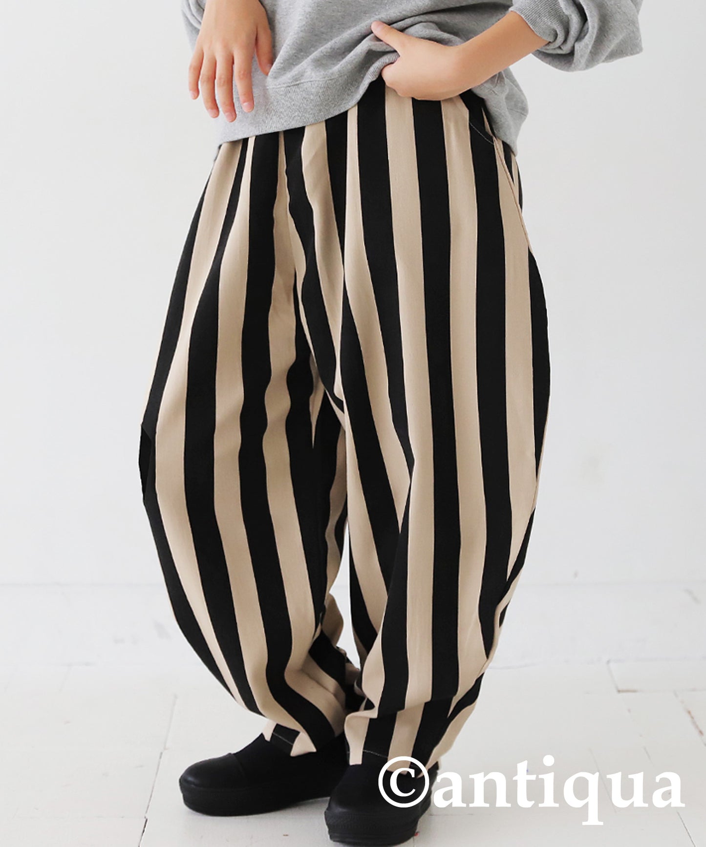 Striped Pattern Balloon Pants Junior