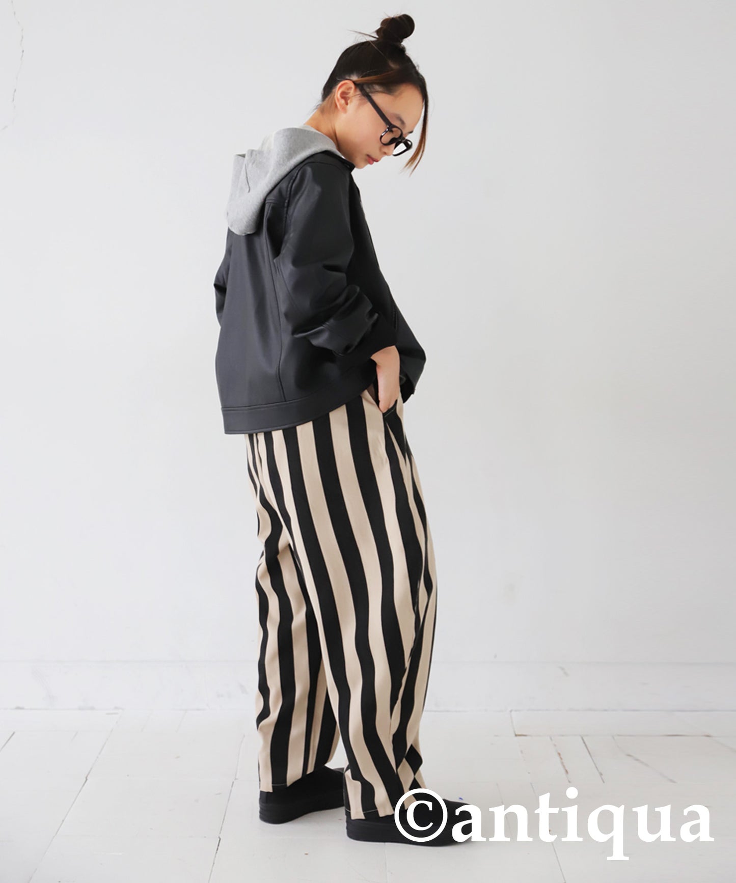 Striped Pattern Balloon Pants Junior