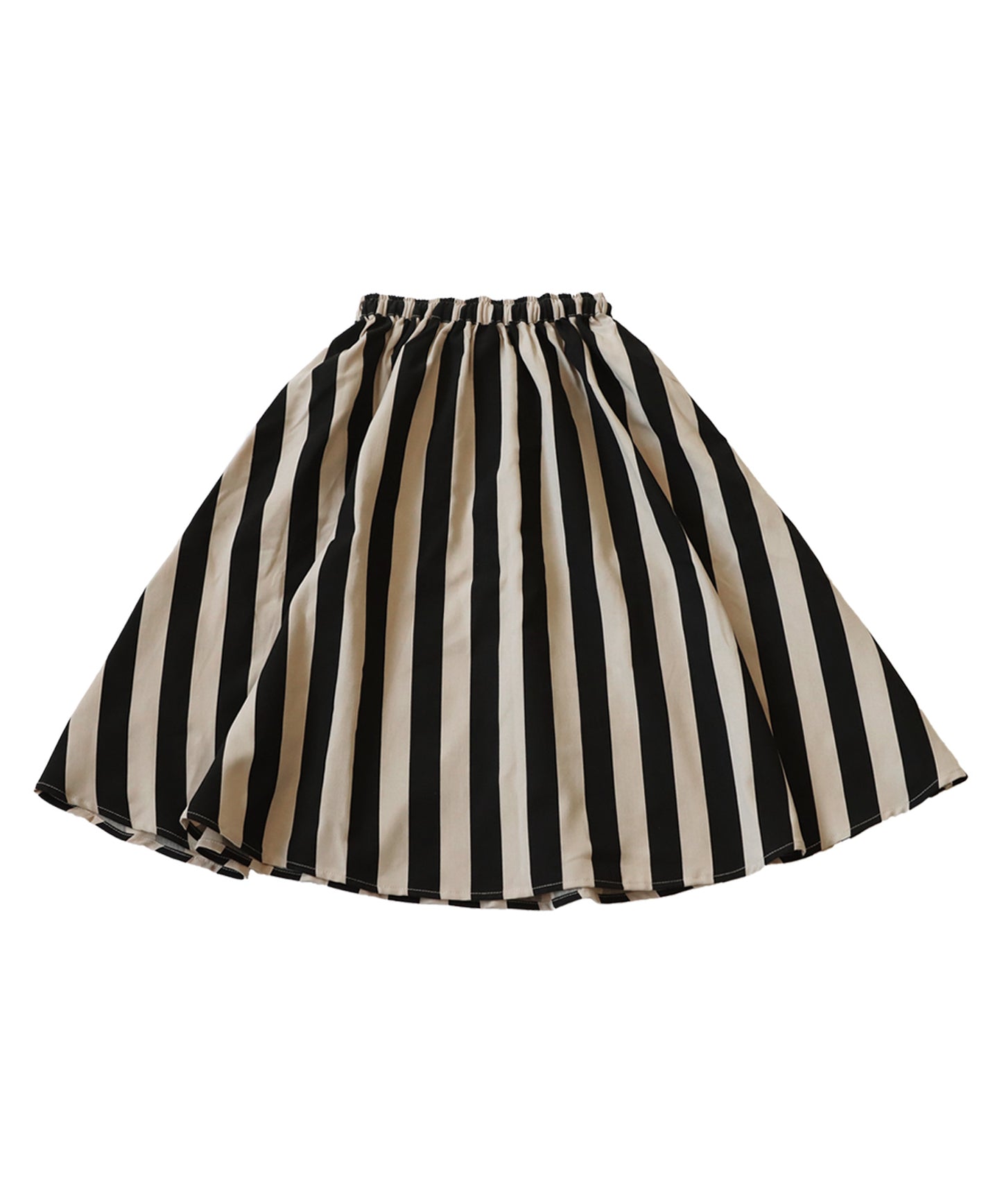 Striped Pattern Flare Skirt Kids