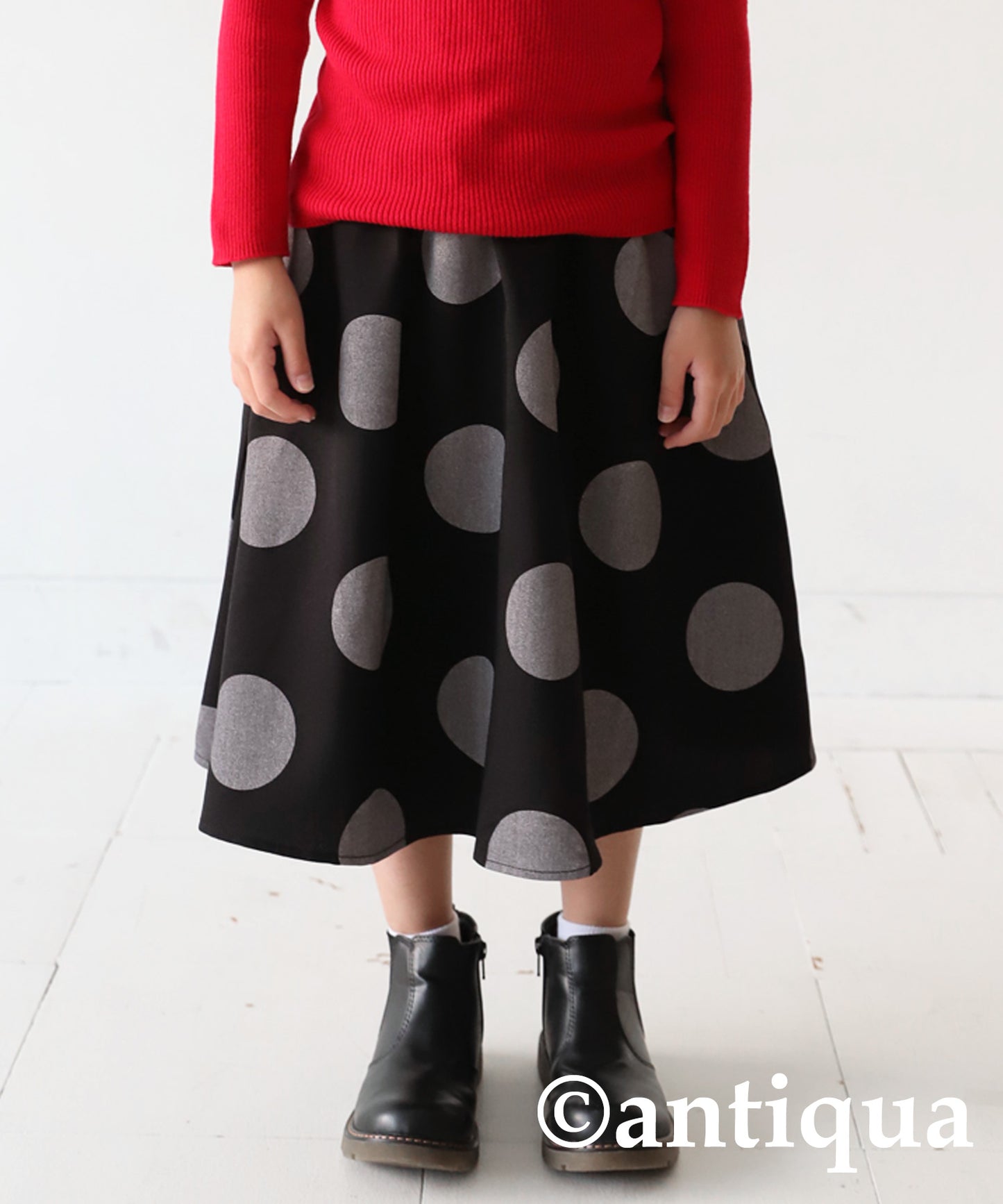 Polka Dot Flare Skirt Kids