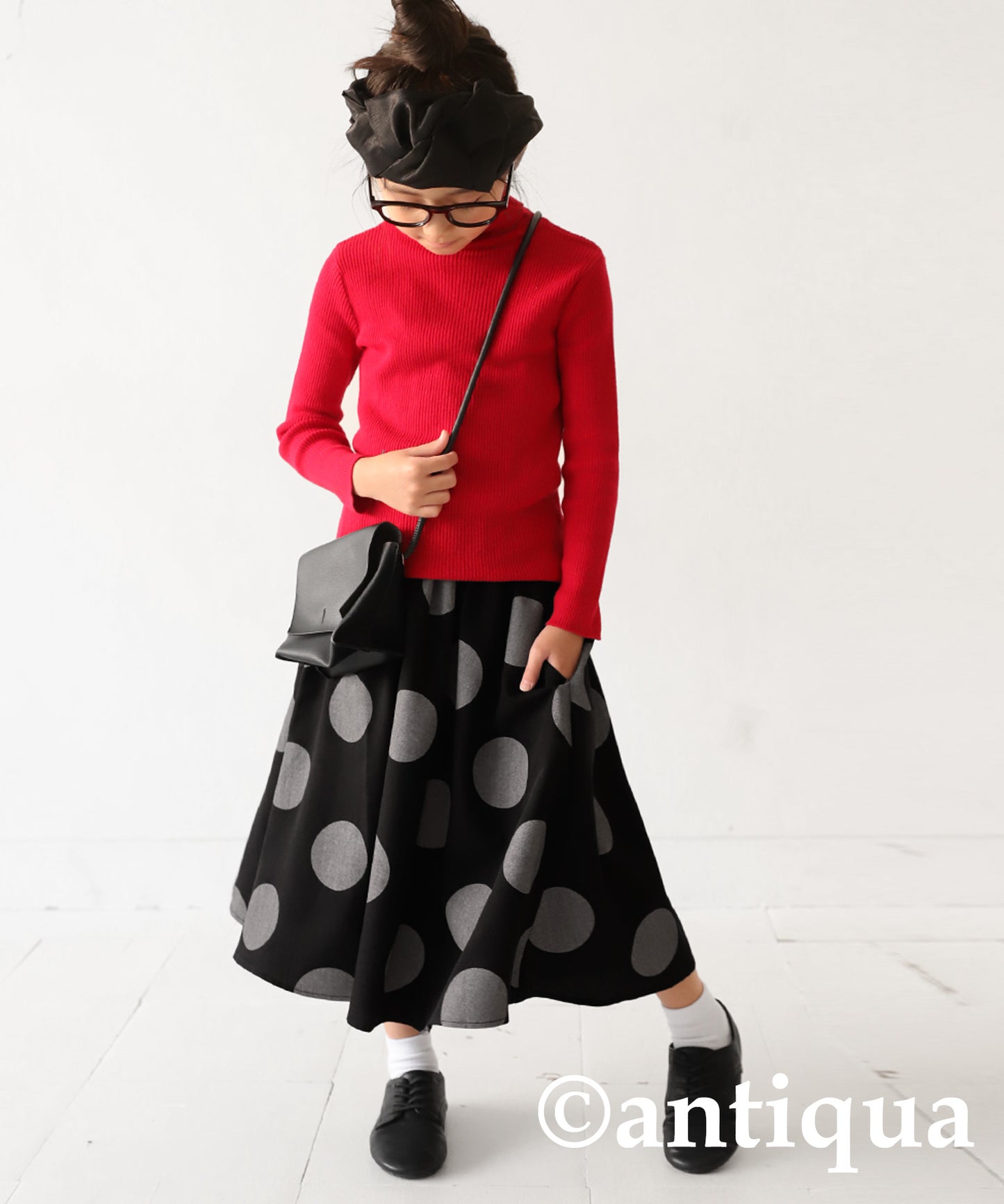 Polka Dot Flare Skirt Kids