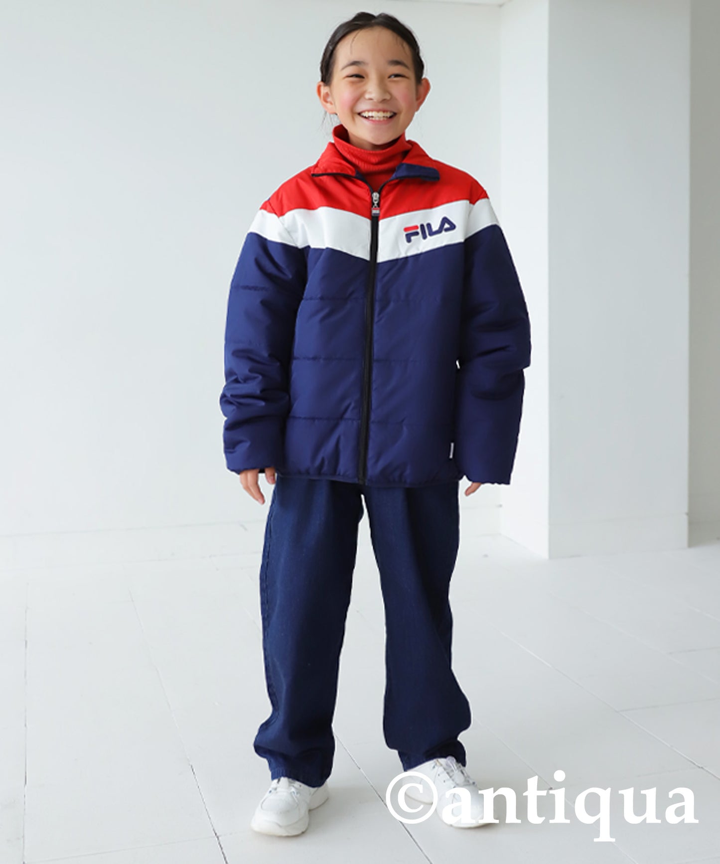 Down jacket with FILA Logo Kids