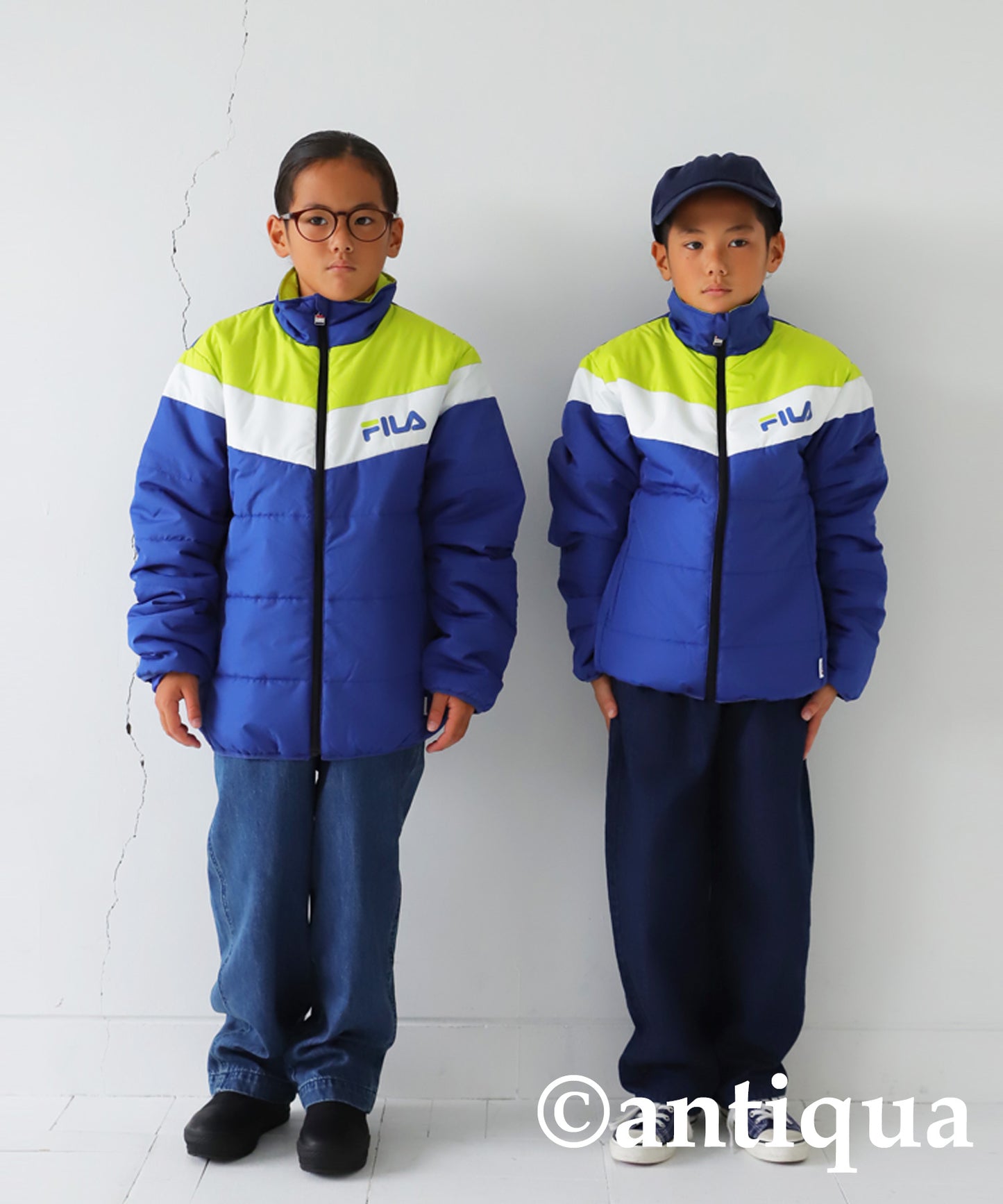 Down jacket with FILA Logo Kids