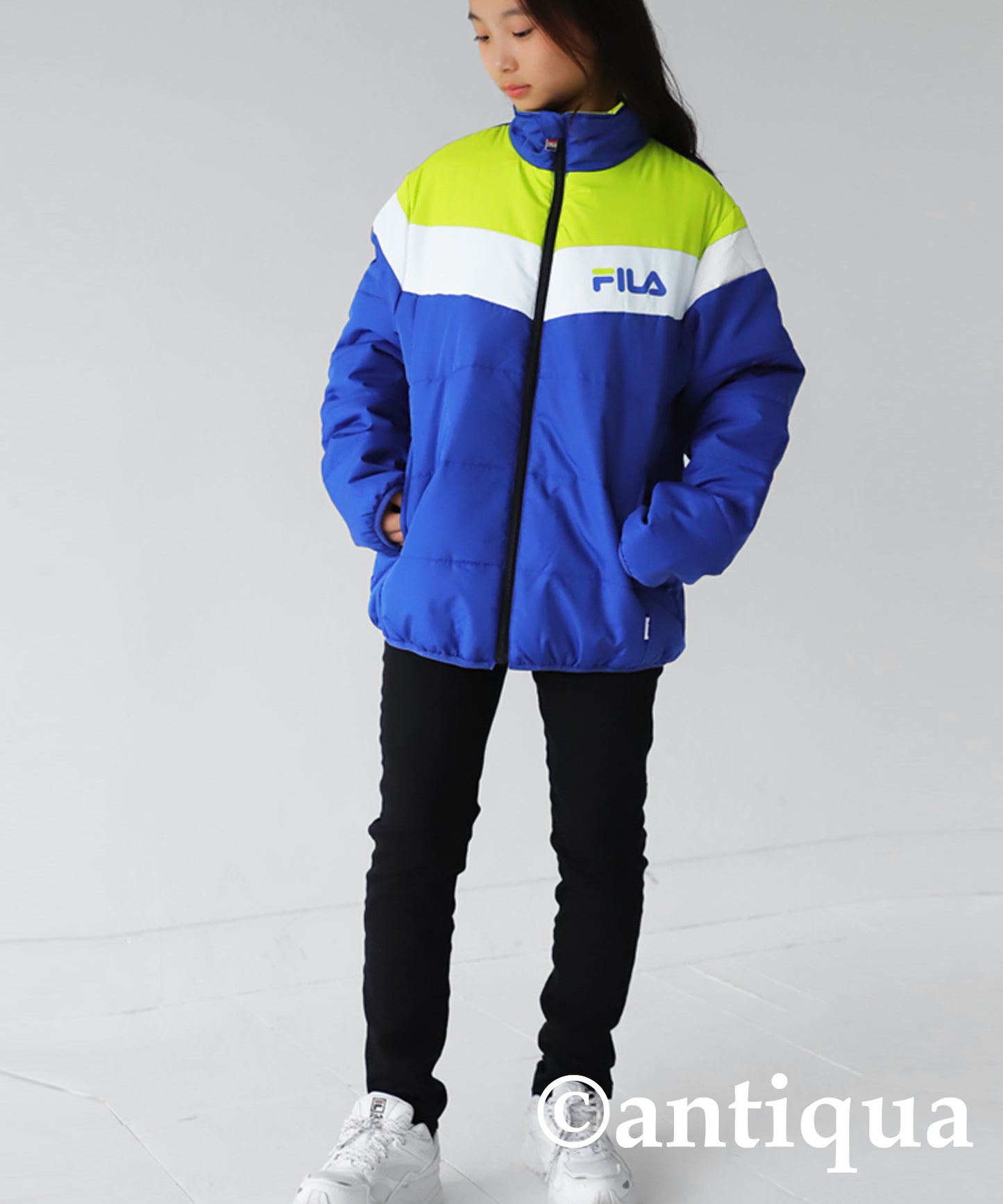 Down jacket with FILA Logo Kids