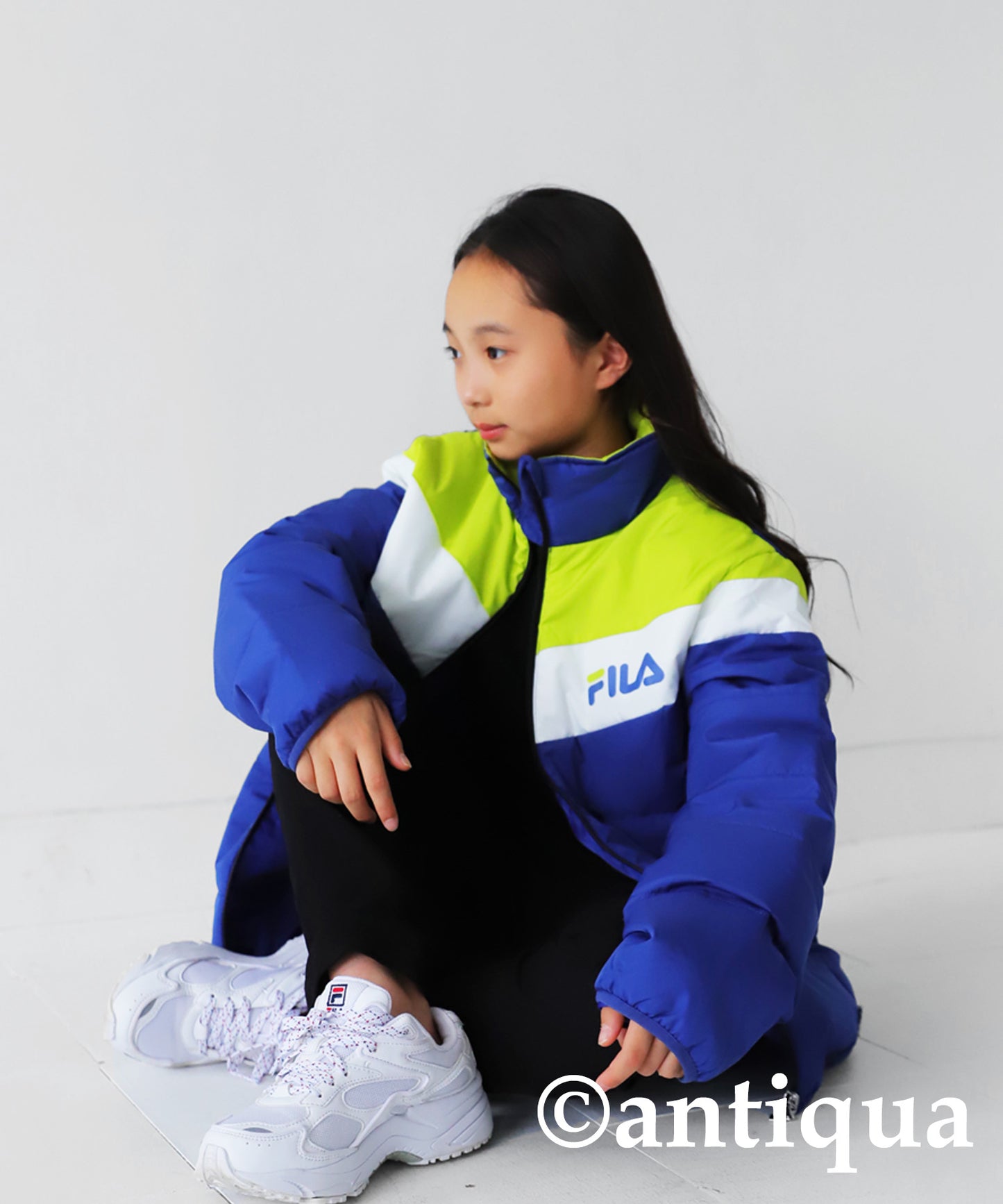 Down jacket with FILA Logo Kids