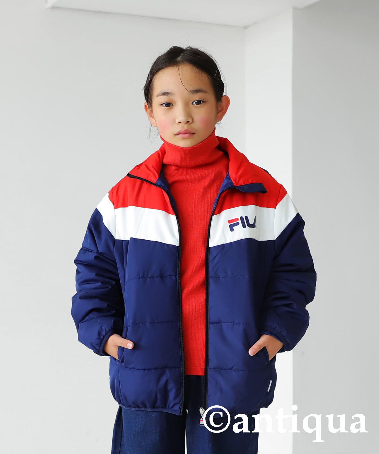 Down jacket with FILA Logo Kids