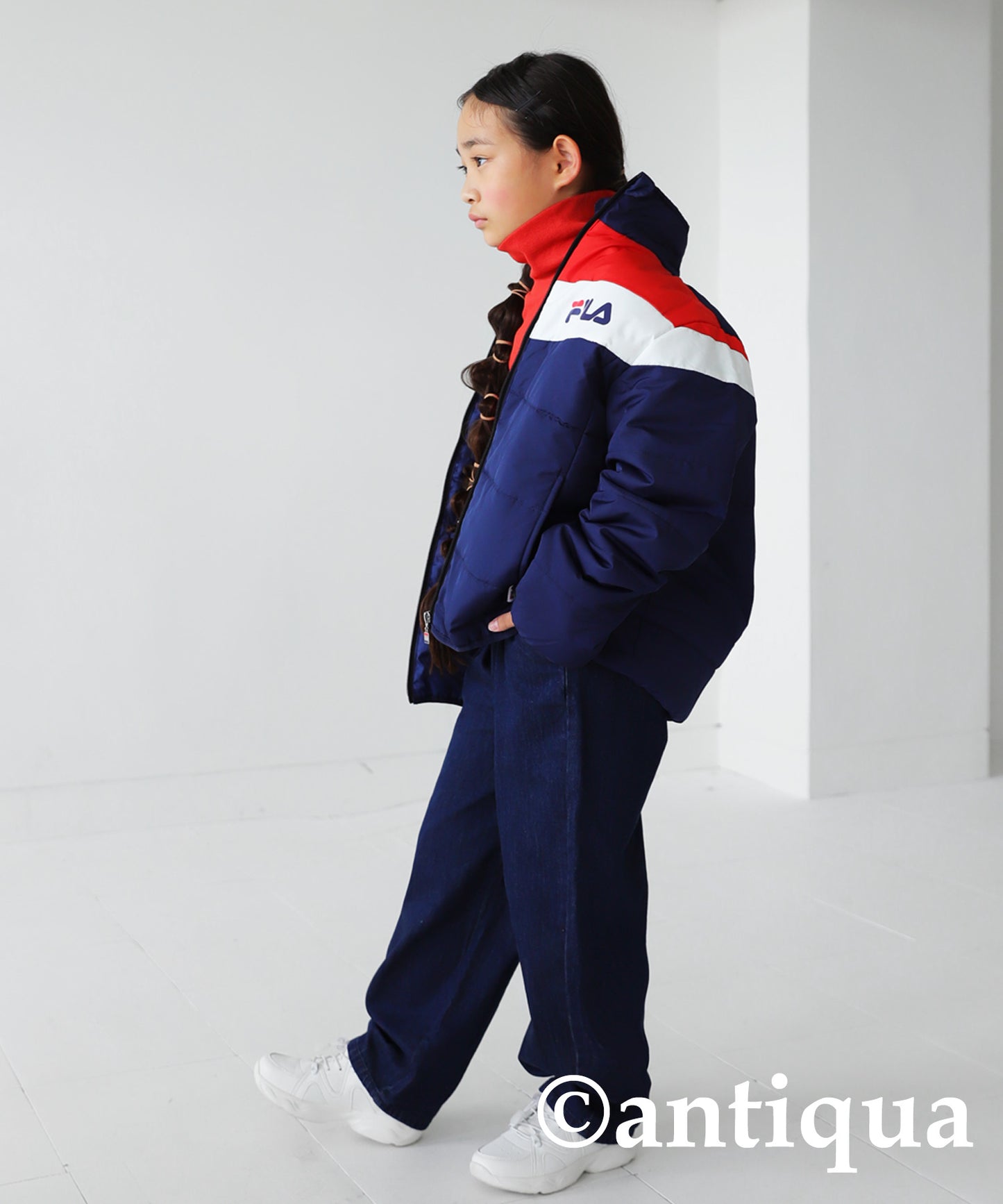 Down jacket with FILA Logo Kids