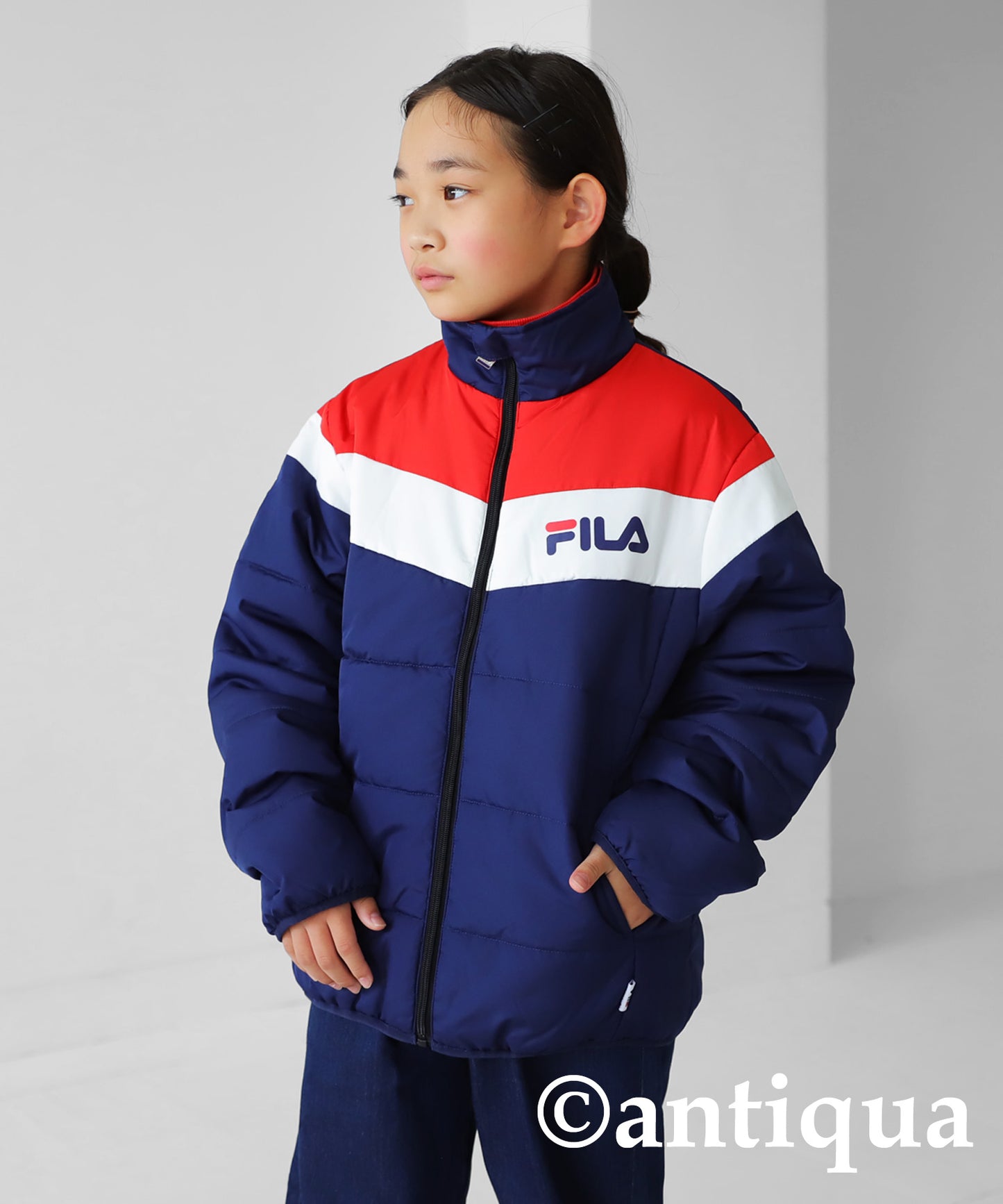 Down jacket with FILA Logo Kids