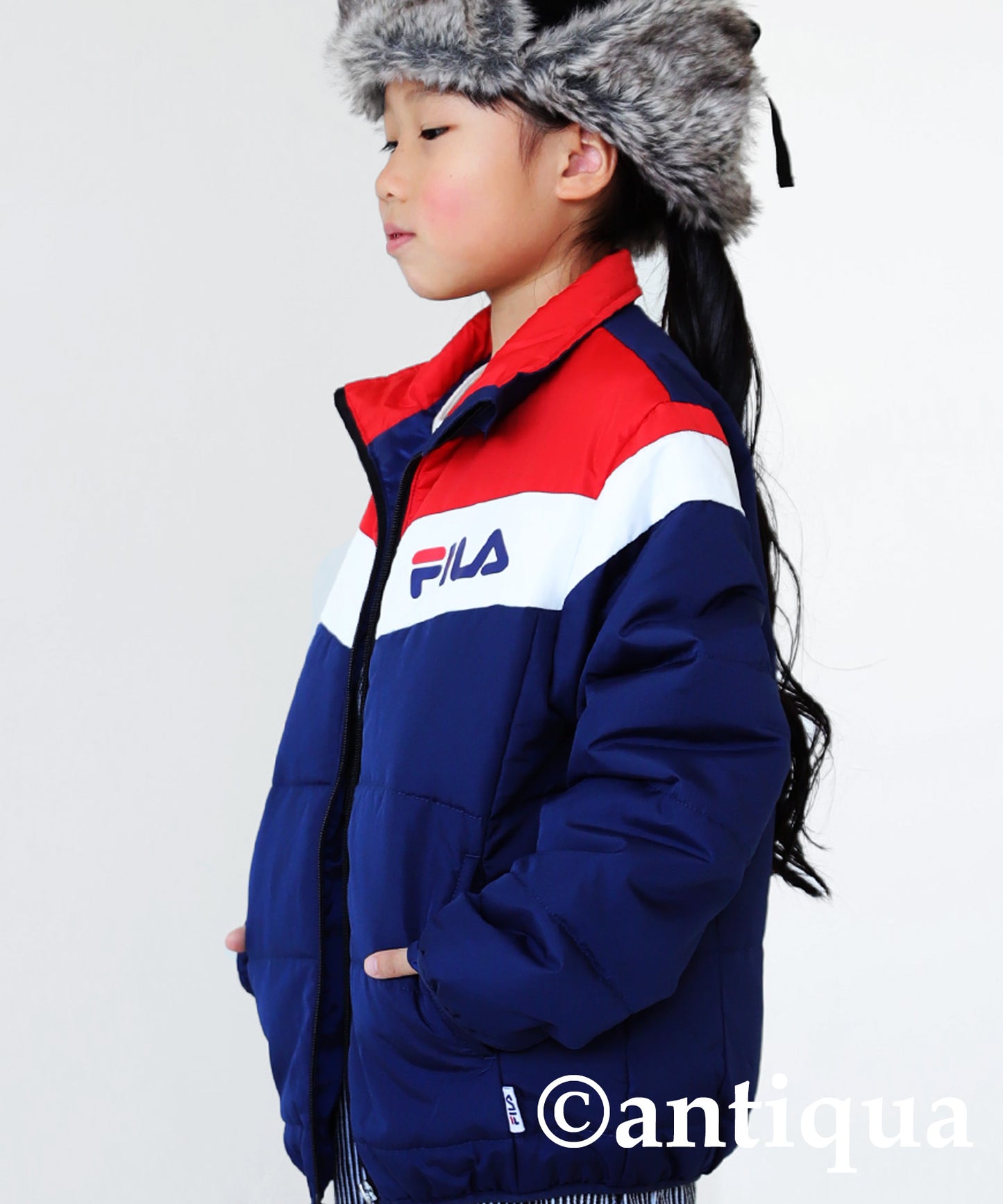 Down jacket with FILA Logo Kids