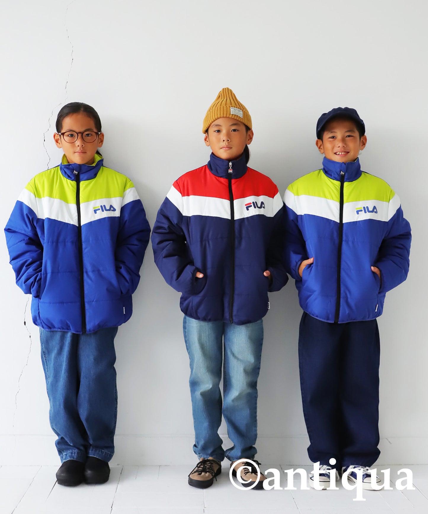 Down jacket with FILA Logo Kids