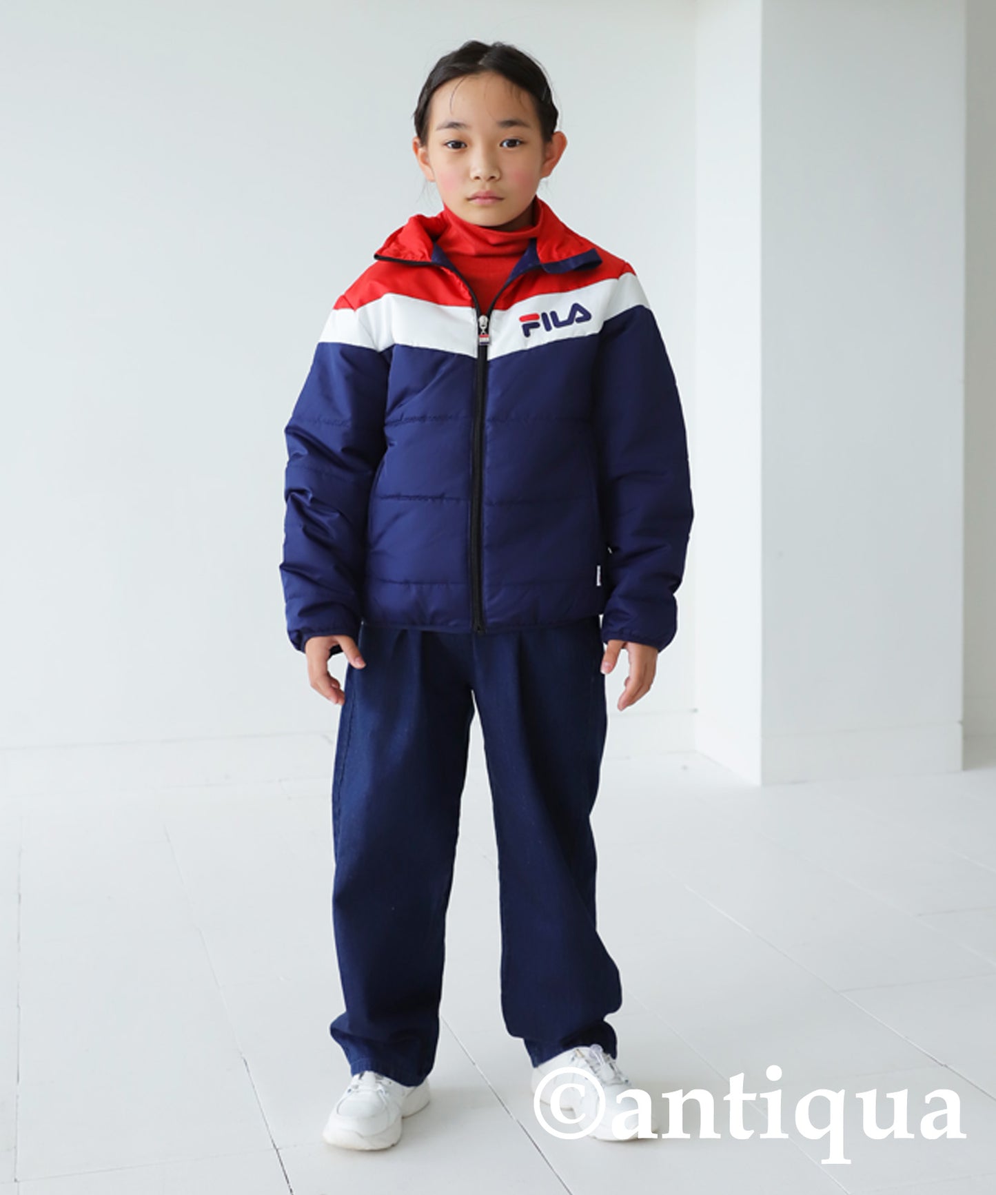 Down jacket with FILA Logo Kids