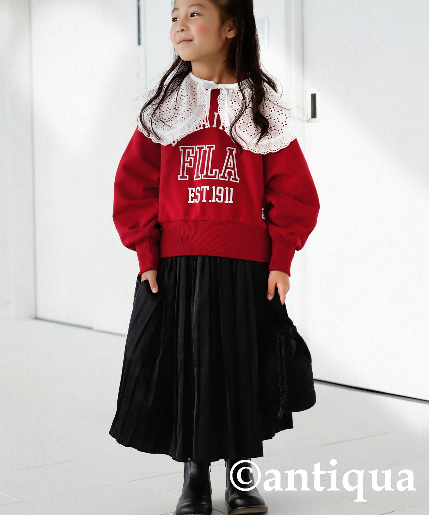 College-style Sweat with FILA Logo Kids