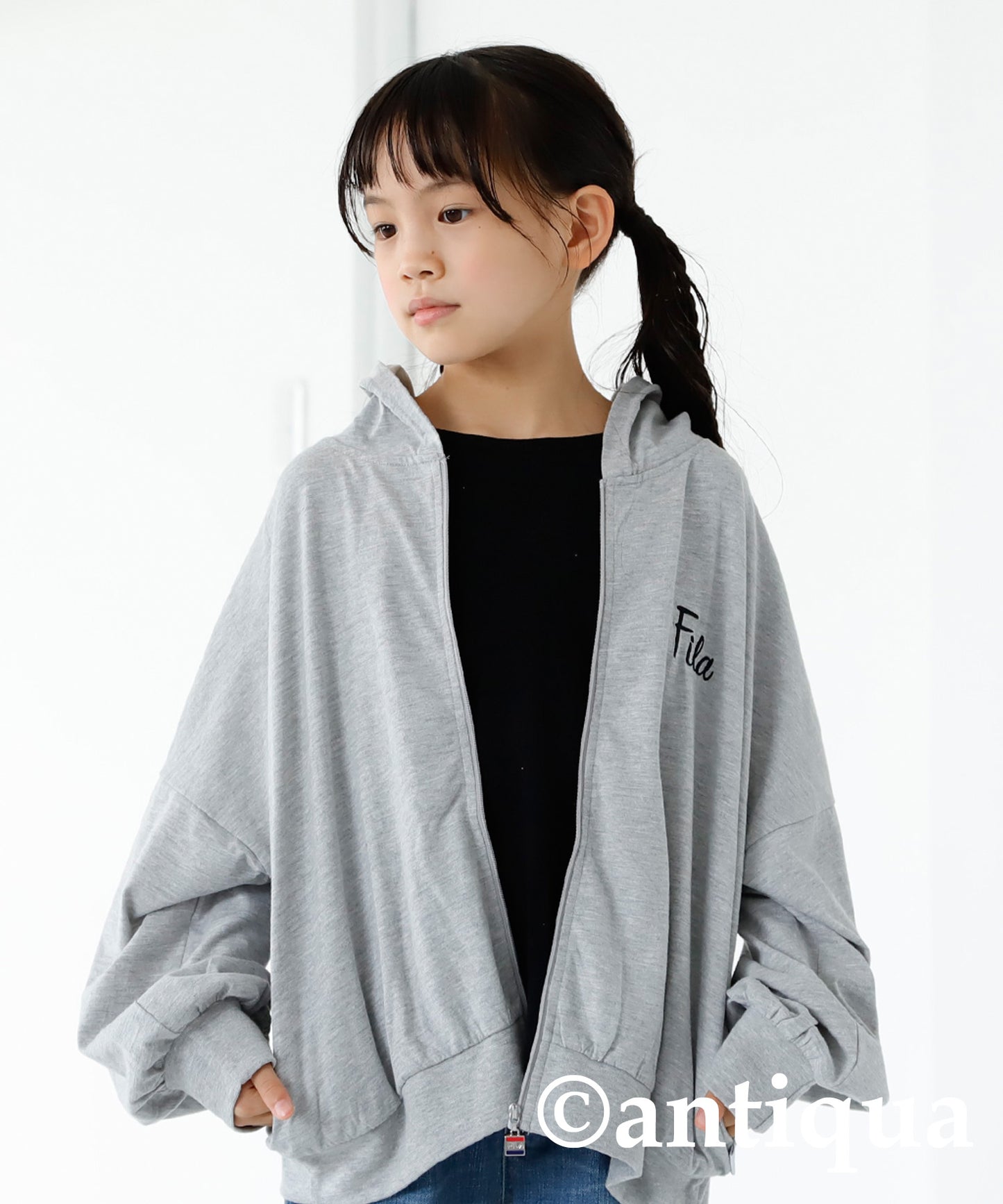 Thin hoodie with FILA Logo Kids