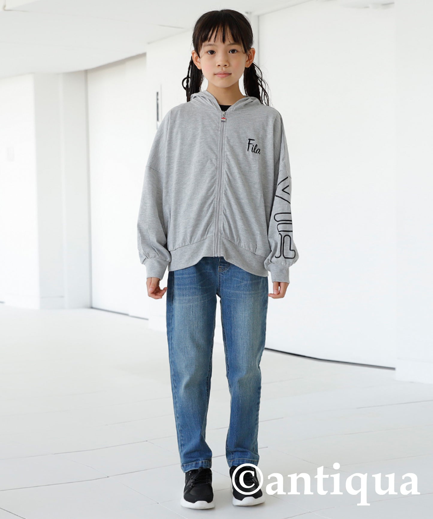 Thin hoodie with FILA Logo Kids