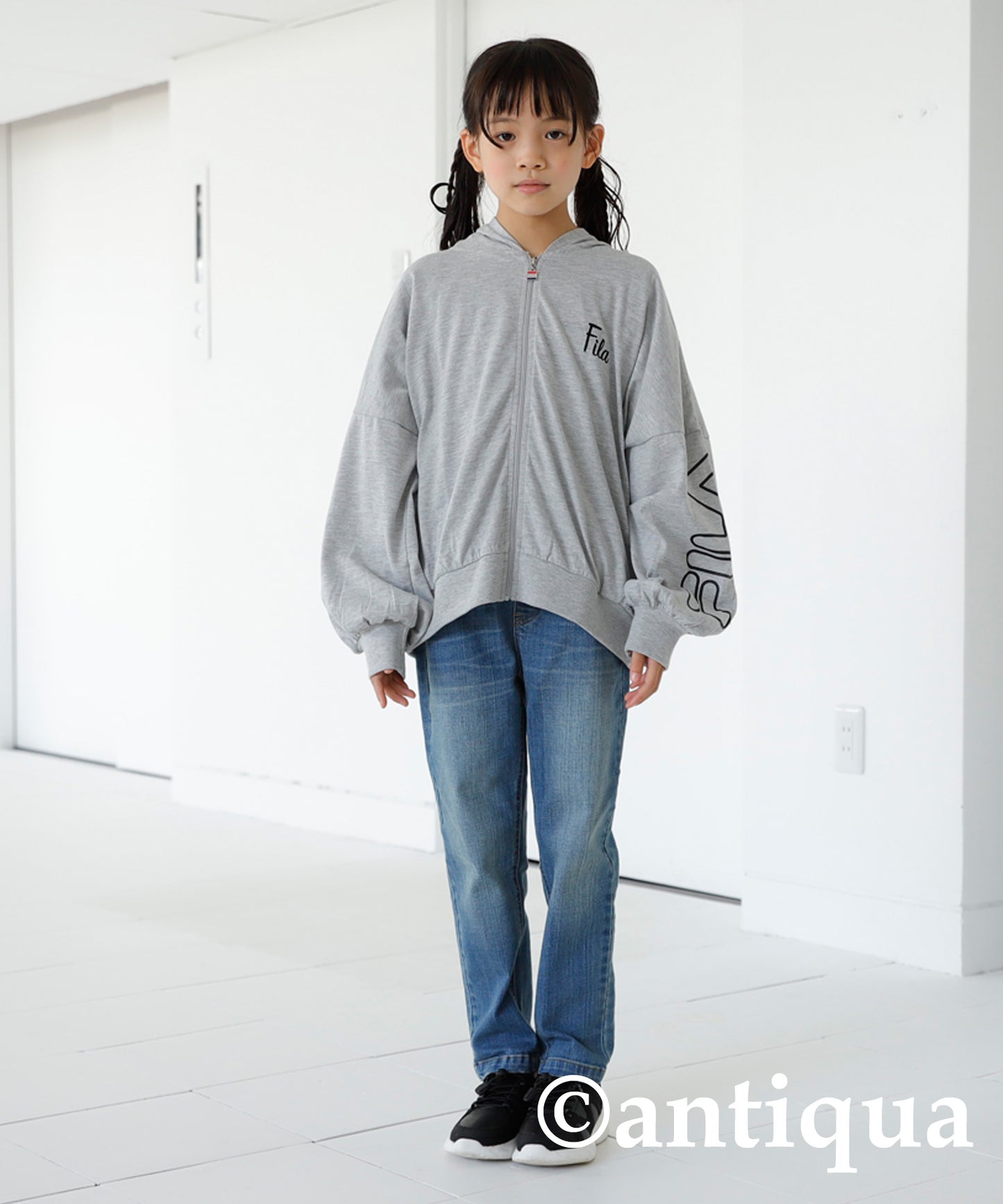 Thin hoodie with FILA Logo Kids