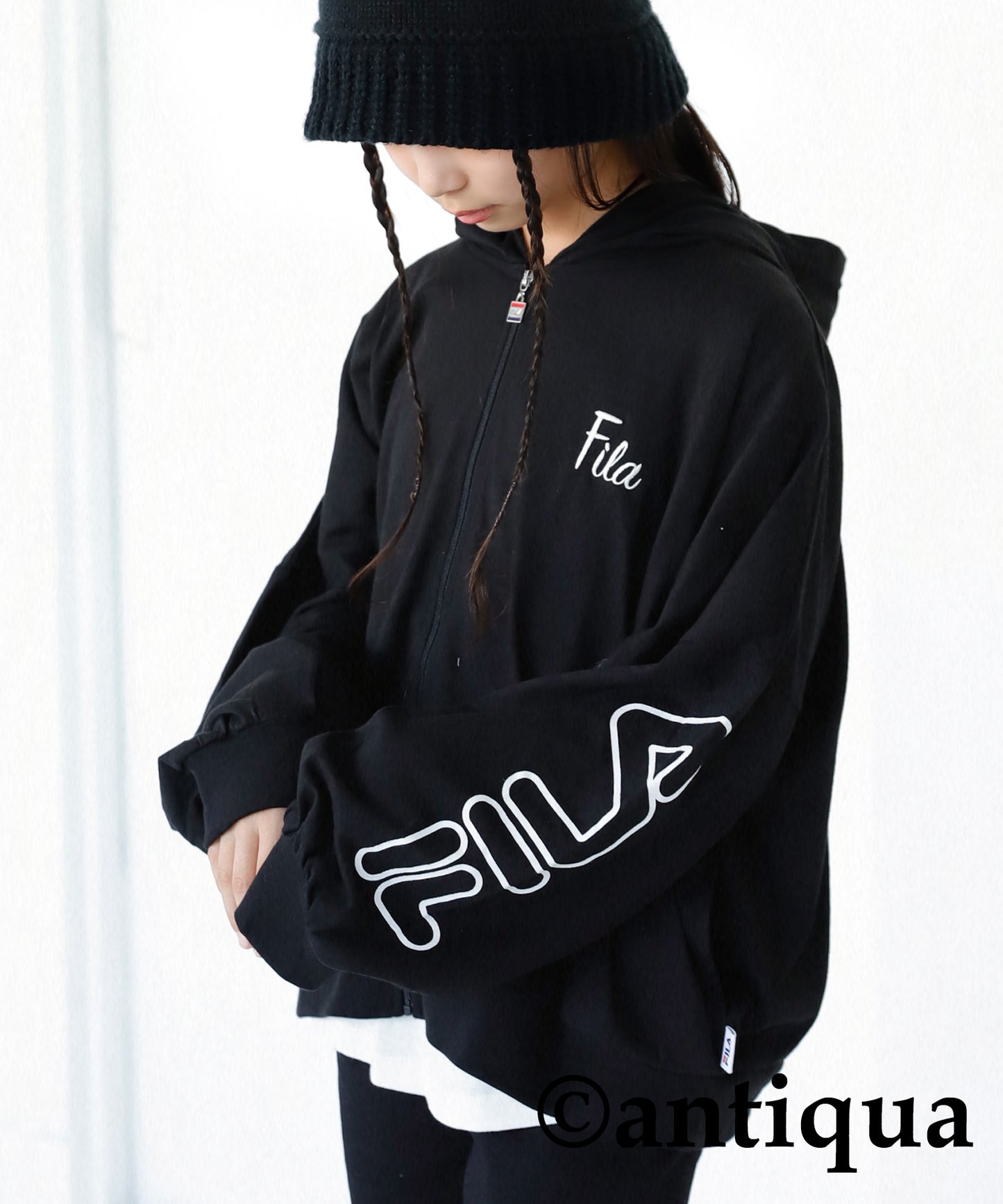 Thin hoodie with FILA Logo Kids