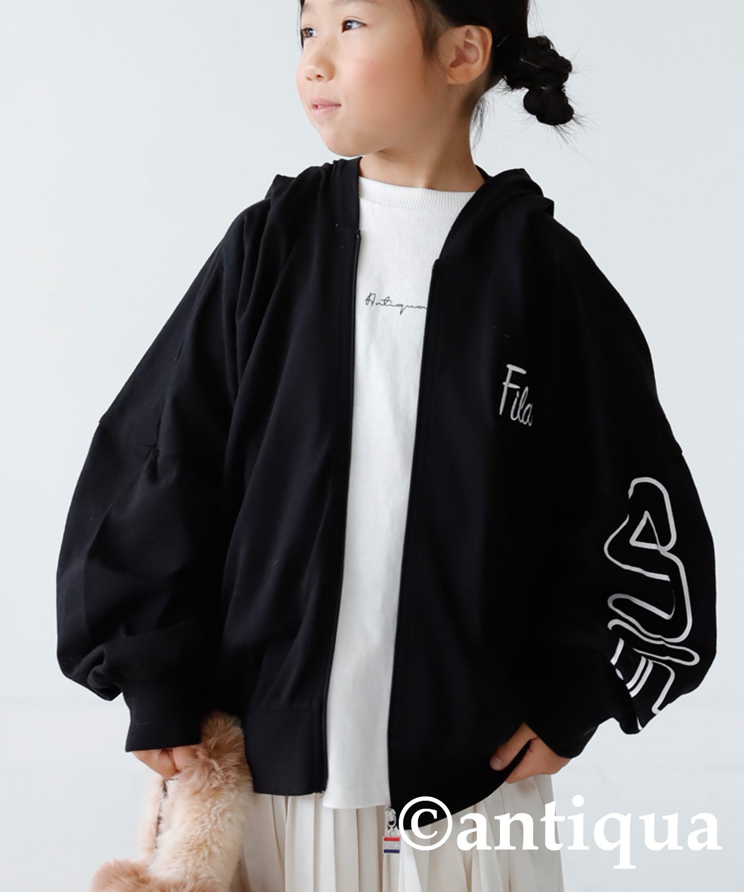 Thin hoodie with FILA Logo Kids