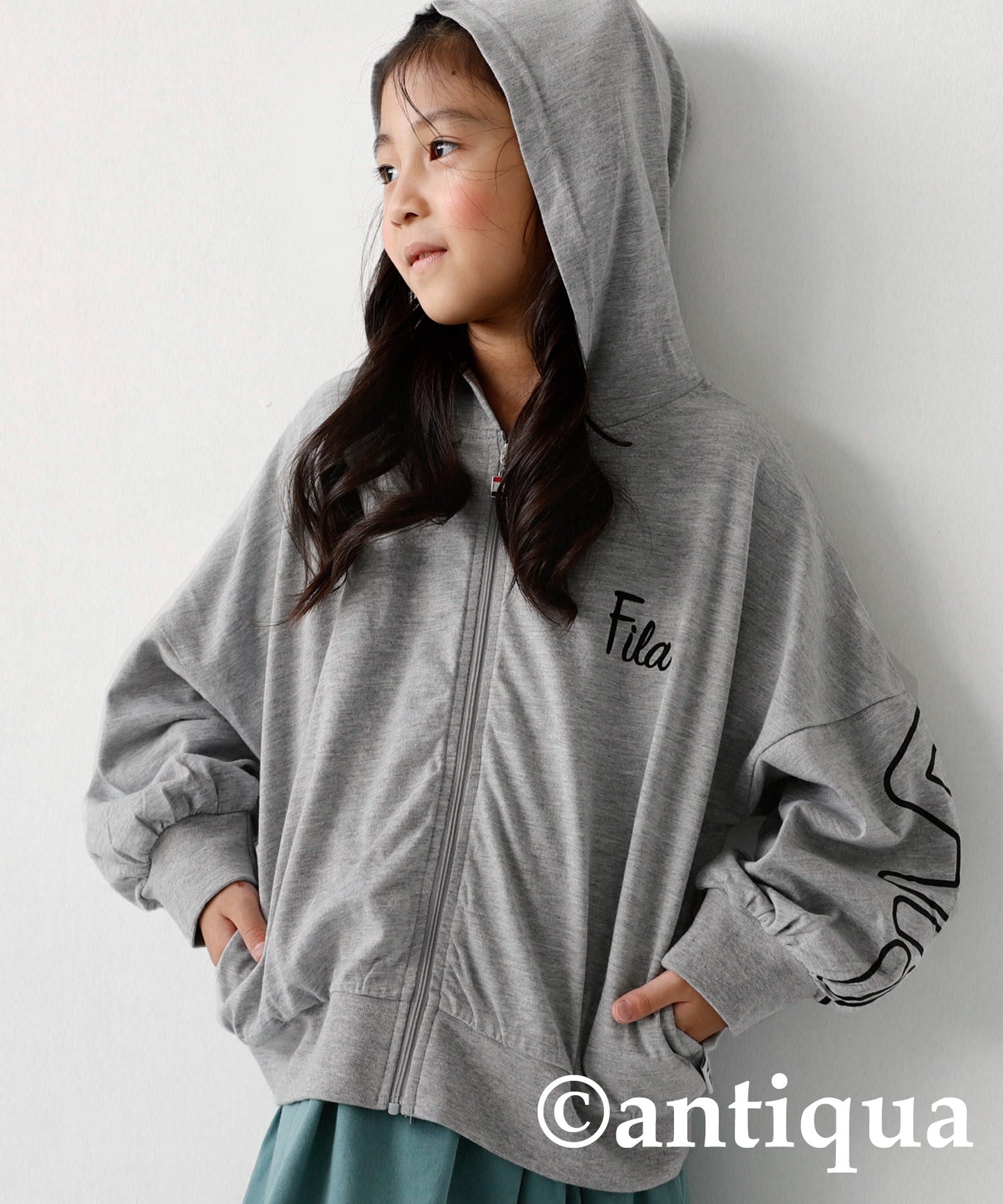 Thin hoodie with FILA Logo Kids