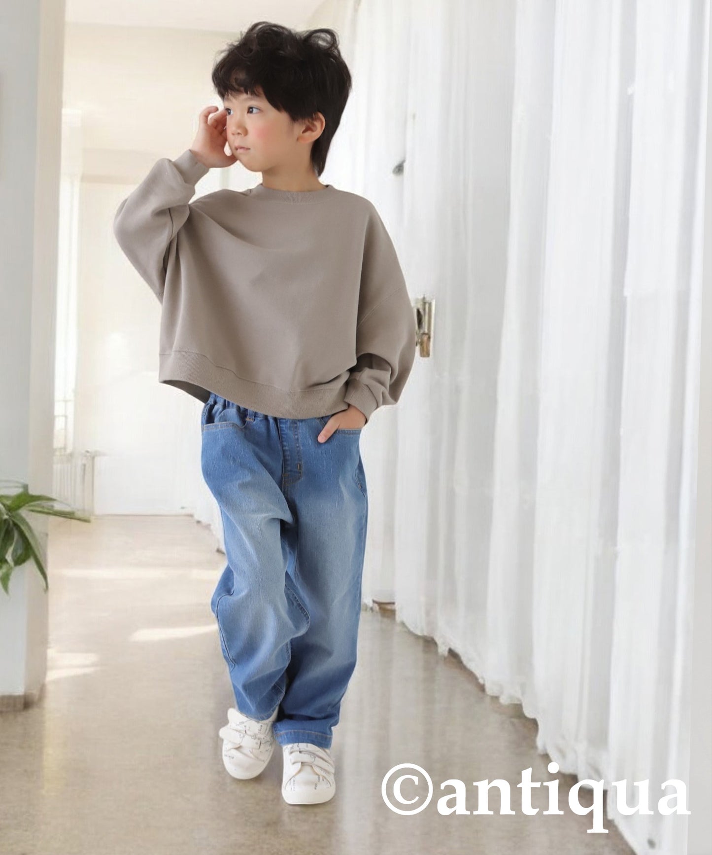 100%cotton pile fabric sweatshirt Kids