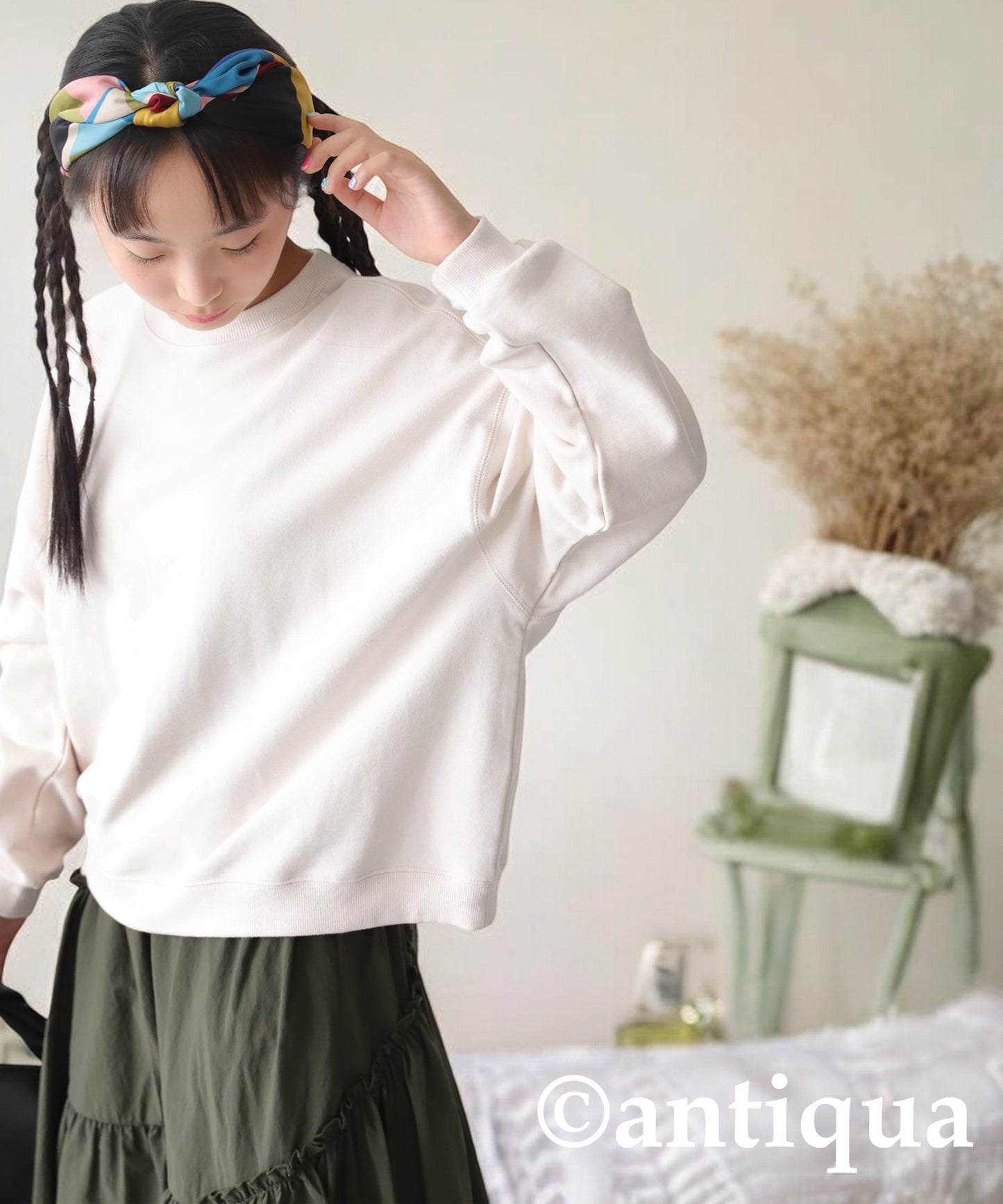 100% Cotton Basic Silhouette Sweatshirt Junior