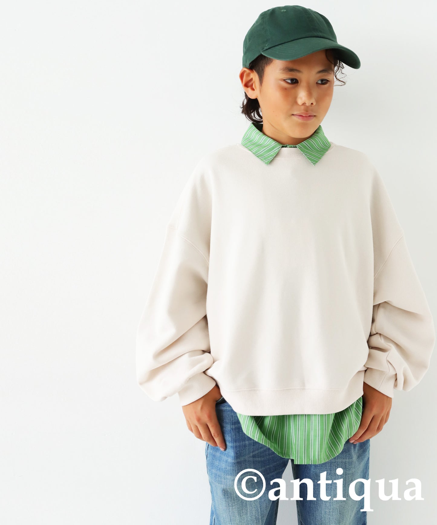 100% Cotton Basic Silhouette Sweatshirt Junior