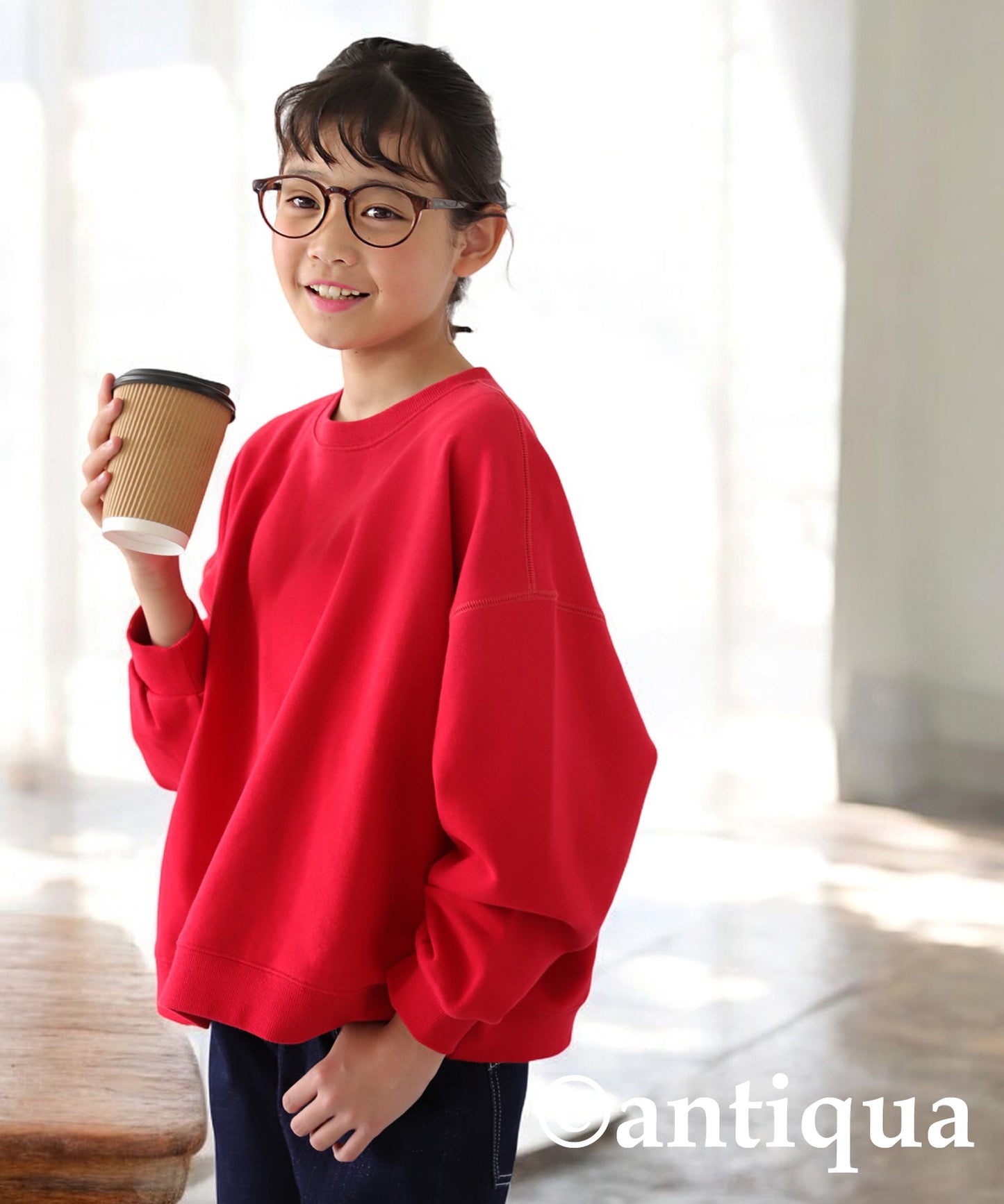 100% Cotton Basic Silhouette Sweatshirt Junior