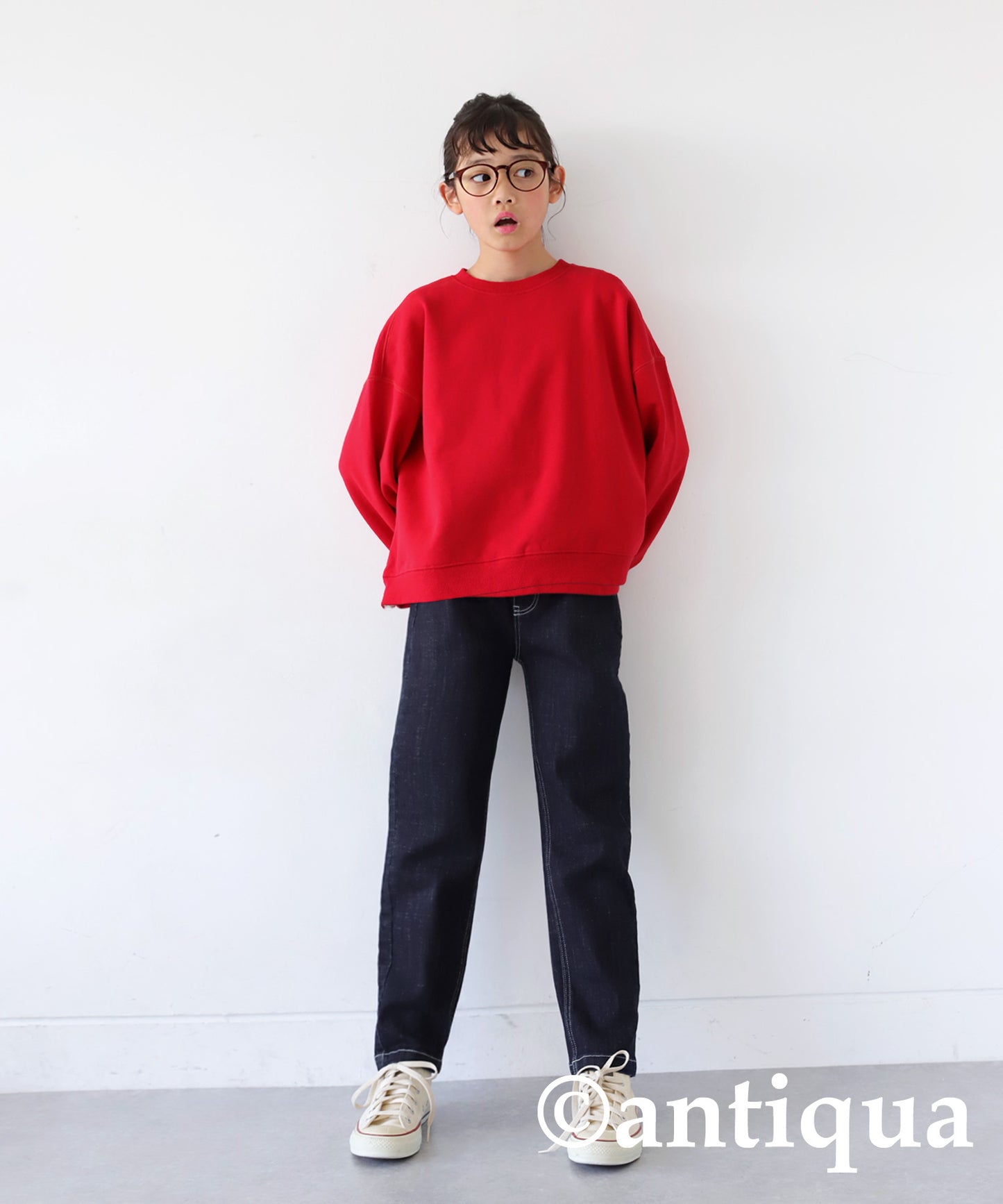 100% Cotton Basic Silhouette Sweatshirt Junior