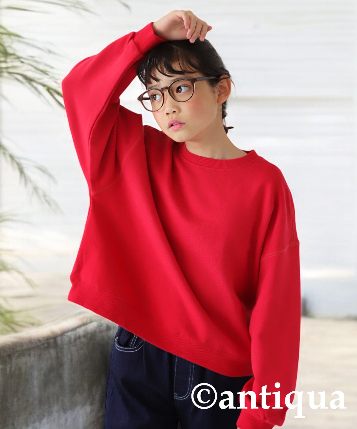 100% Cotton Basic Silhouette Sweatshirt Junior