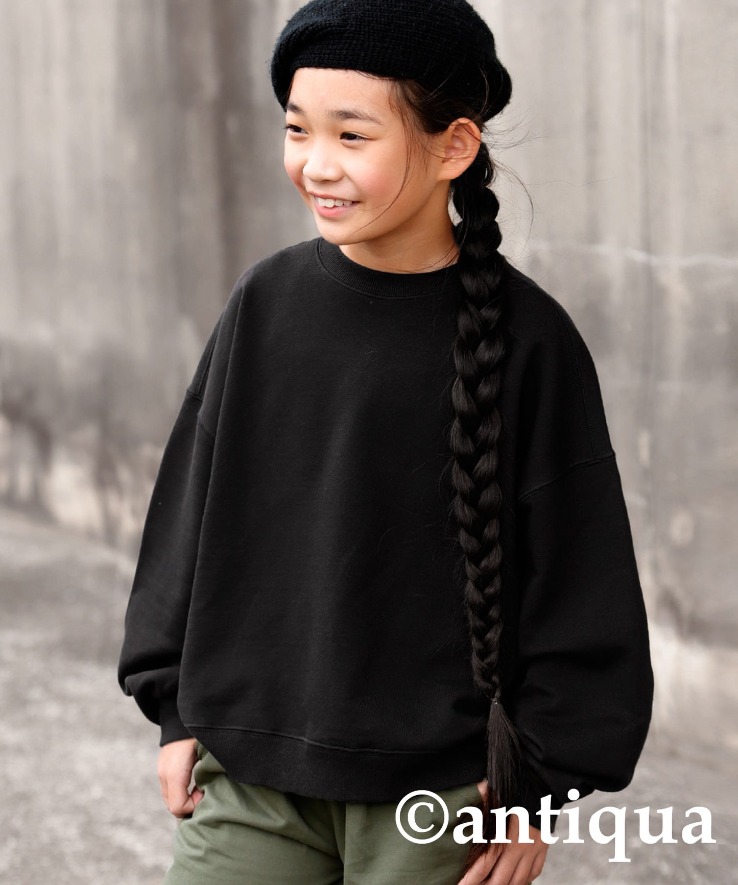 100% Cotton Basic Silhouette Sweatshirt Junior