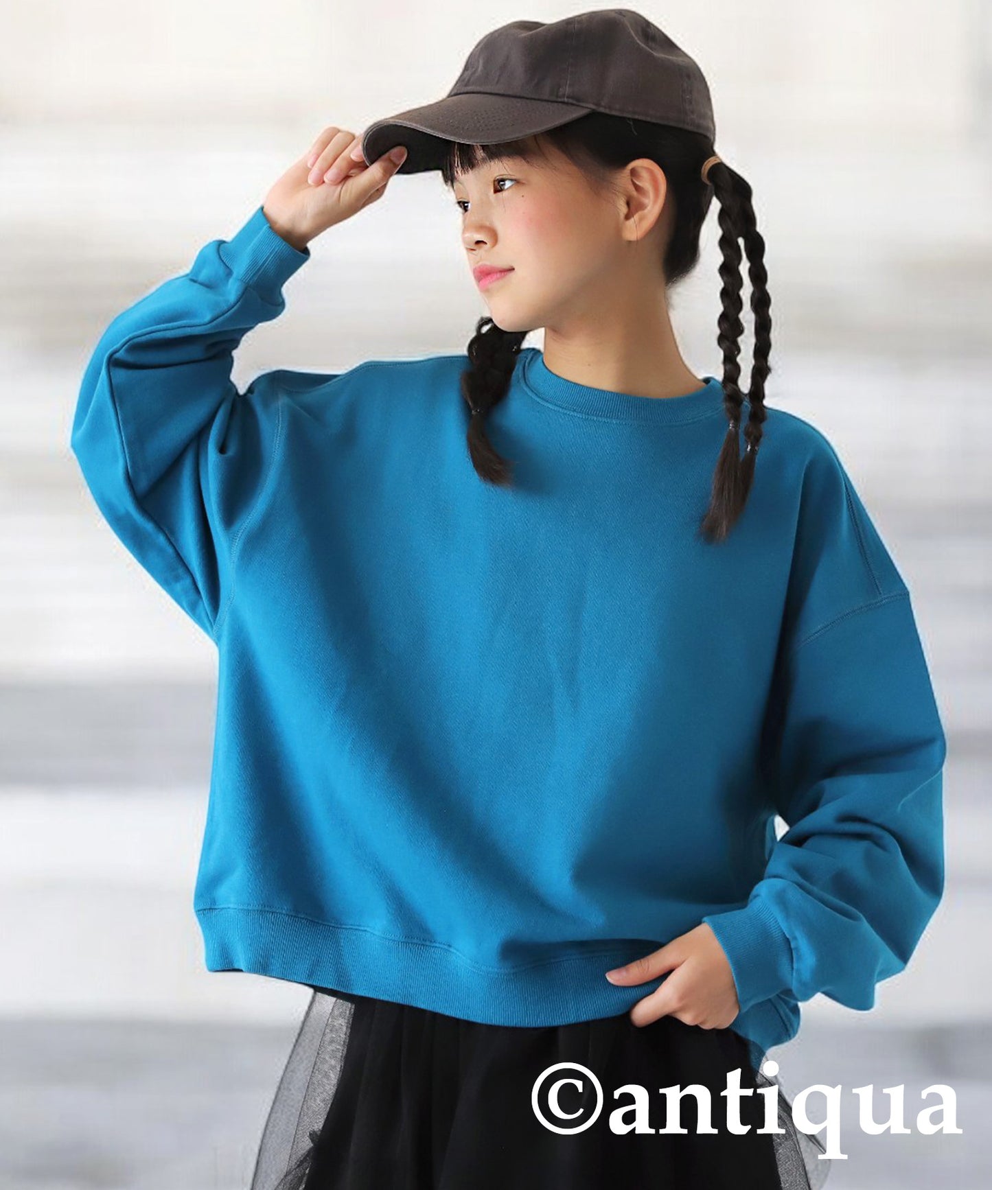 100% Cotton Basic Silhouette Sweatshirt Junior