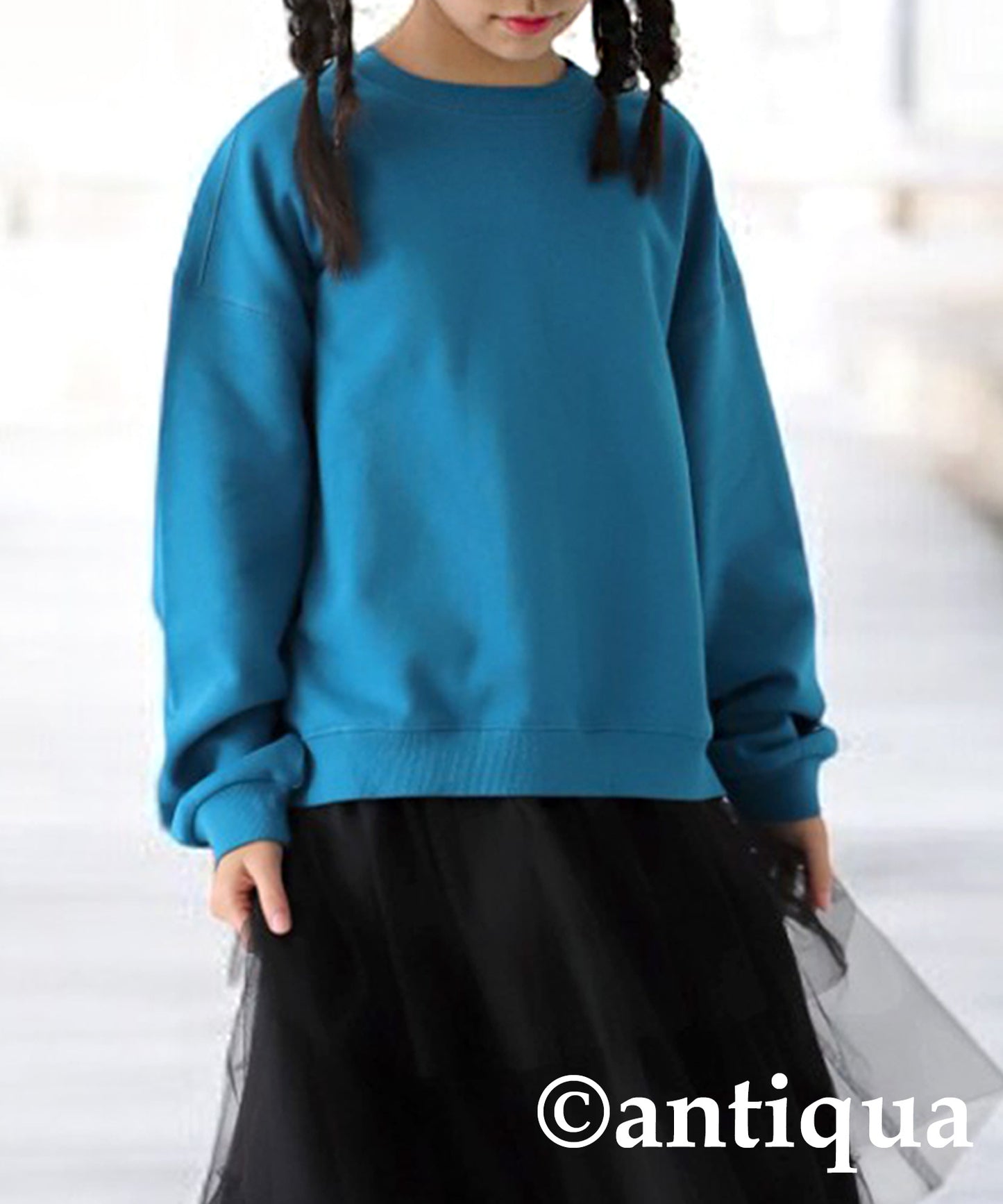 100% Cotton Basic Silhouette Sweatshirt Junior