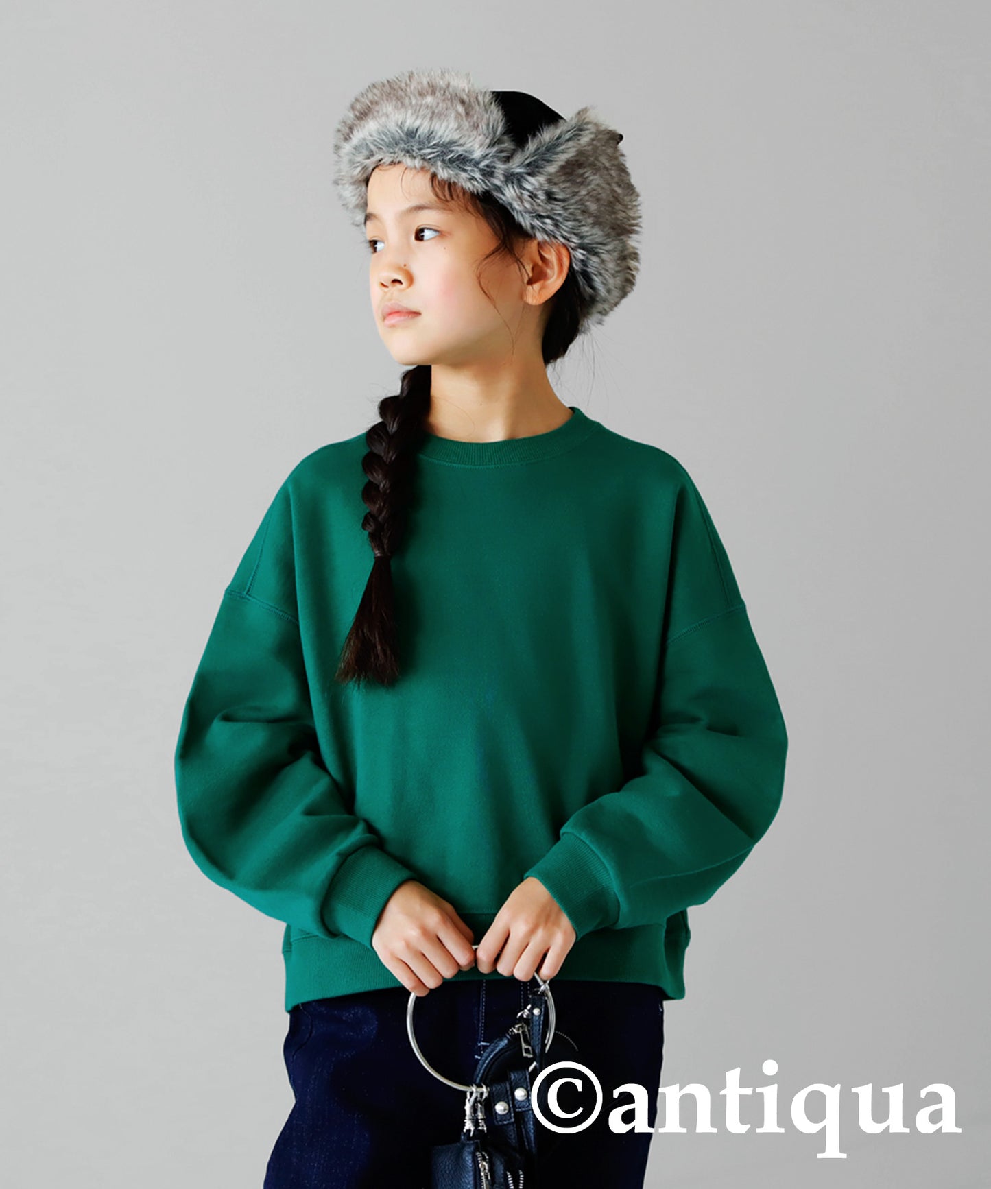 100% Cotton Basic Silhouette Sweatshirt Junior