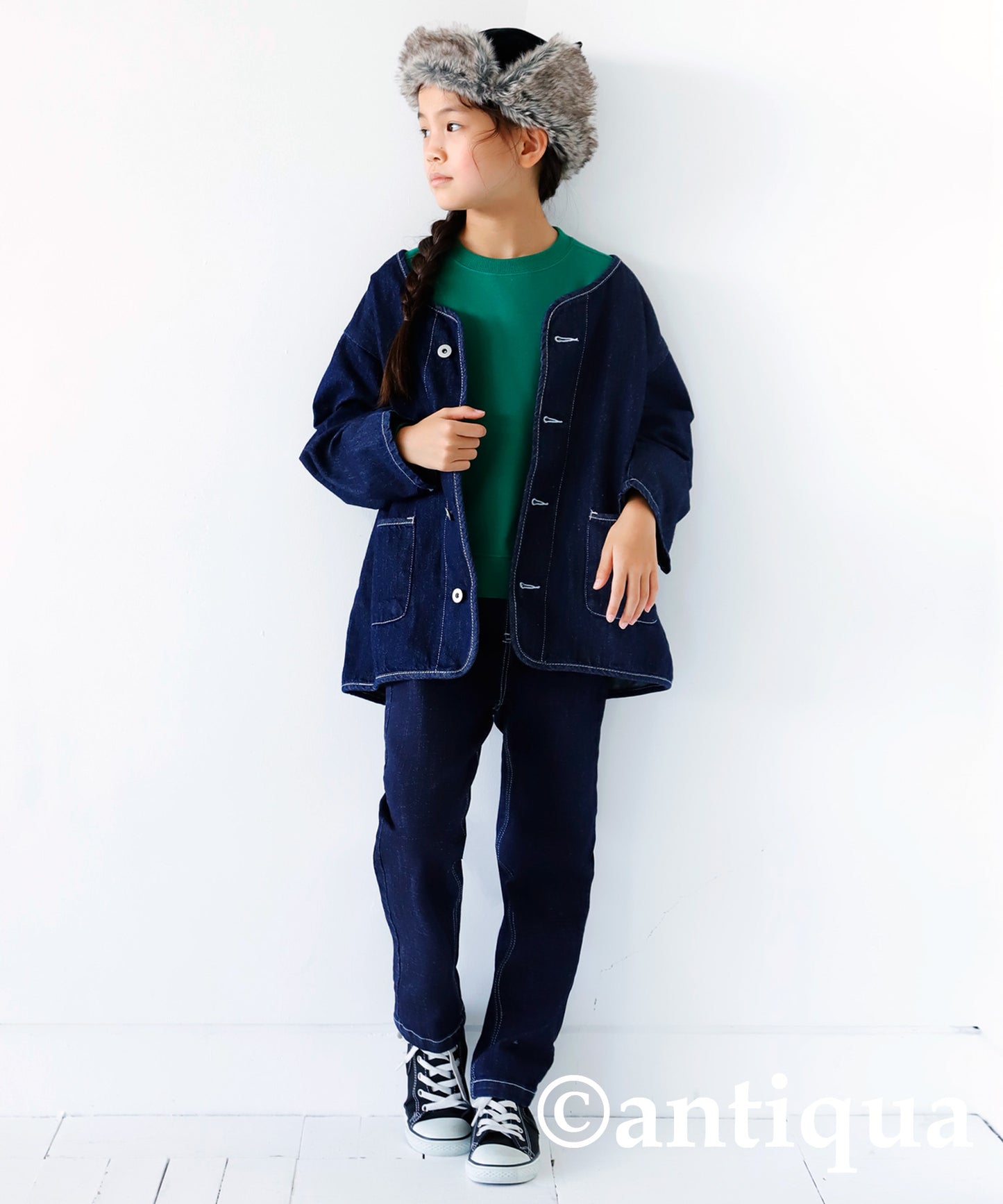 100% Cotton Basic Silhouette Sweatshirt Junior