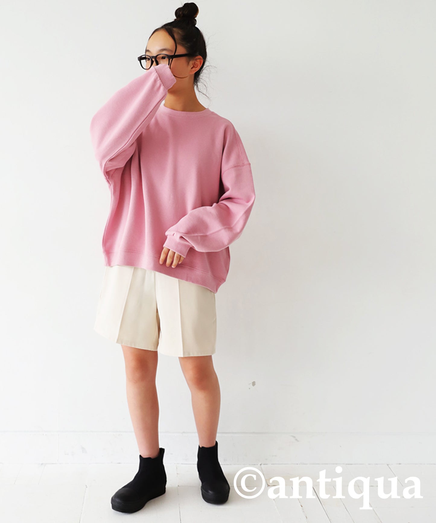 100% Cotton Basic Silhouette Sweatshirt Junior