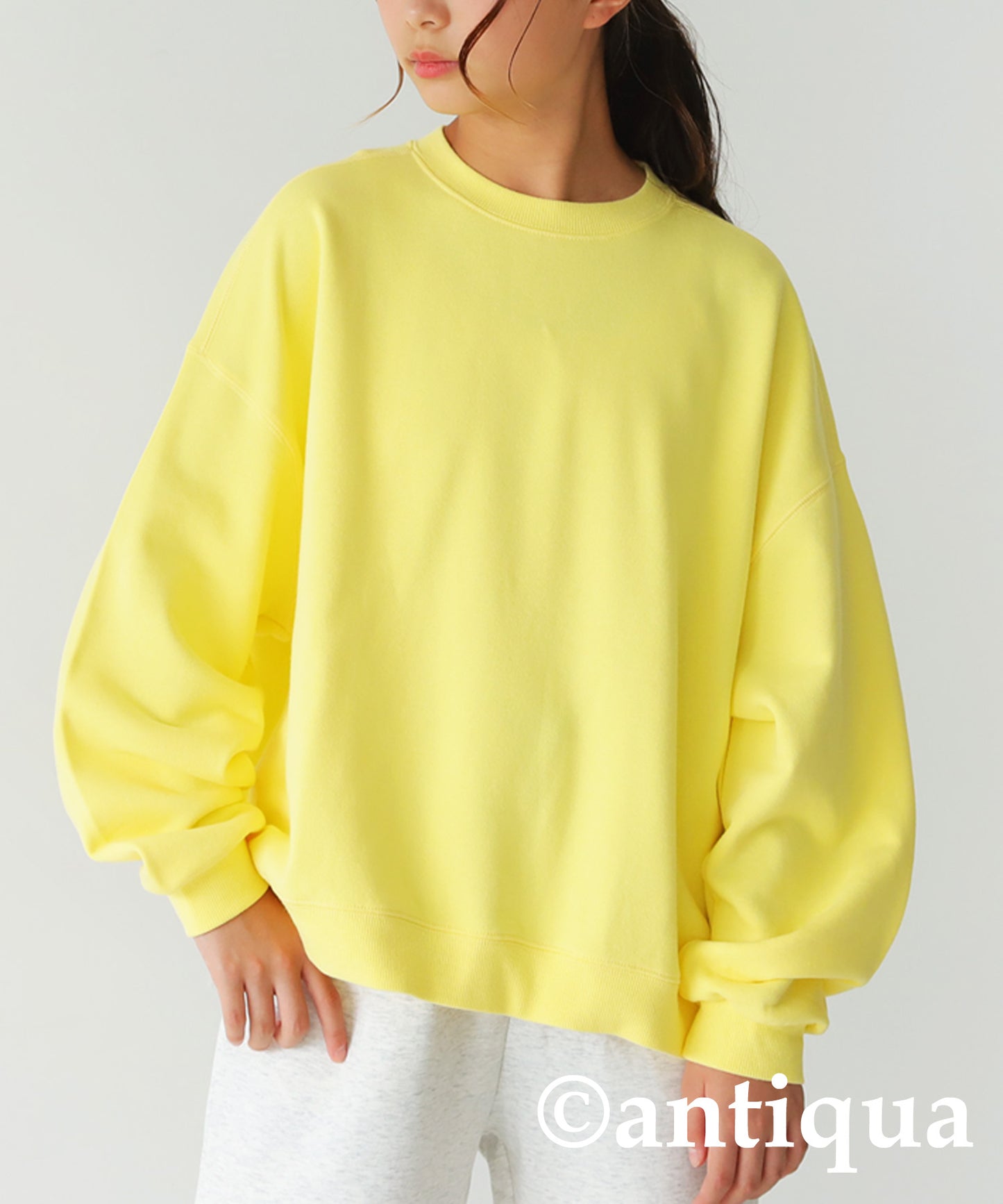 100% Cotton Basic Silhouette Sweatshirt Junior