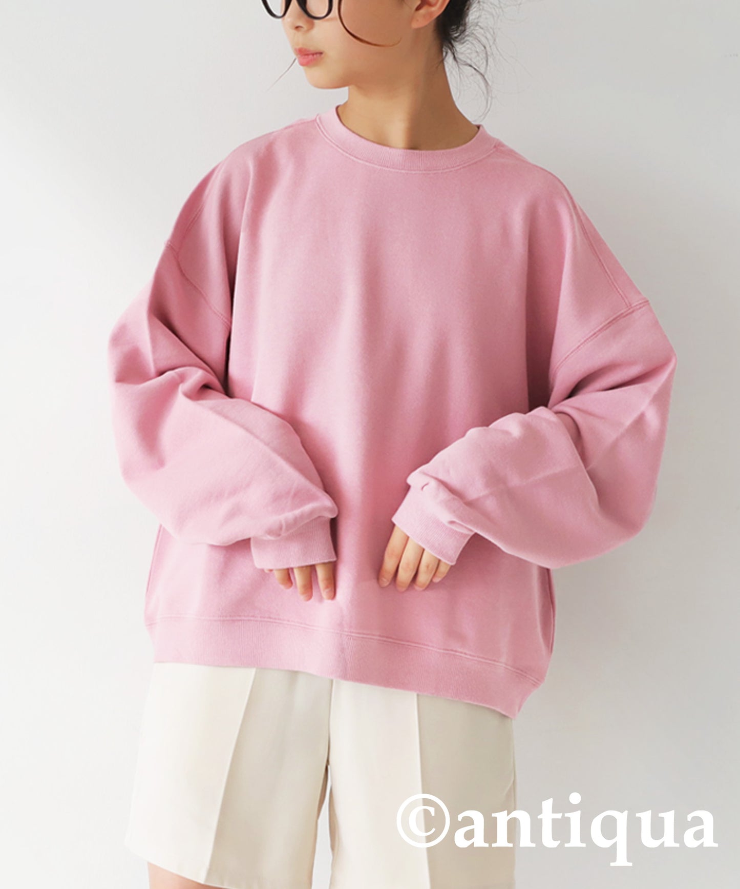 100% Cotton Basic Silhouette Sweatshirt Junior