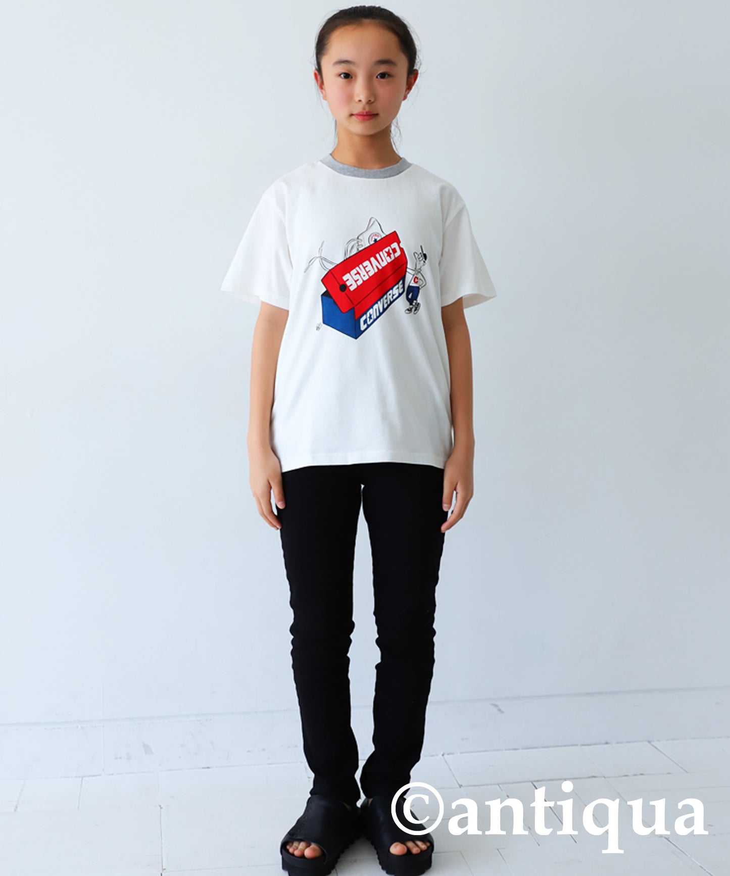 Converce logo print T-shirt Kids