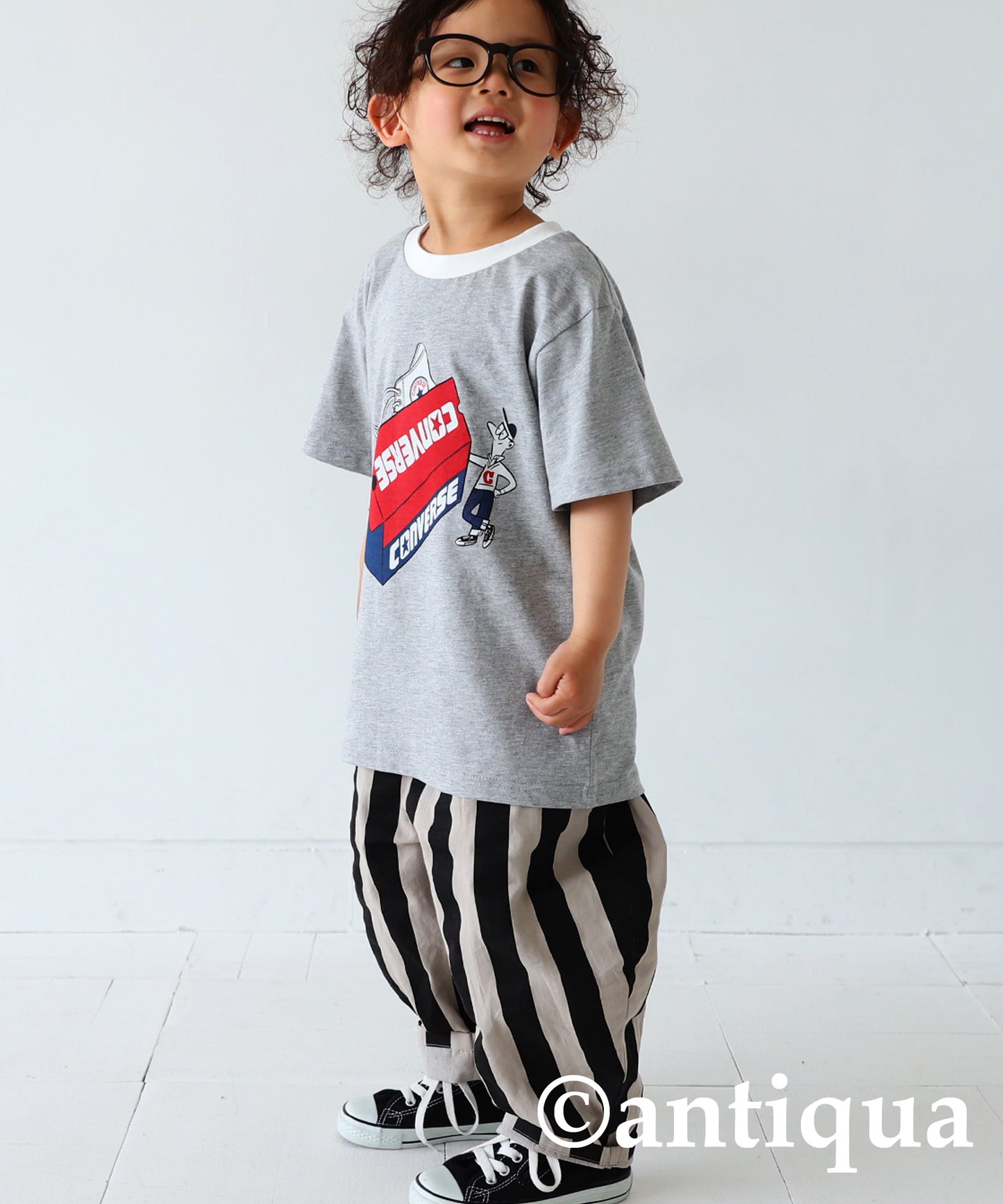 Converce logo print T-shirt Kids